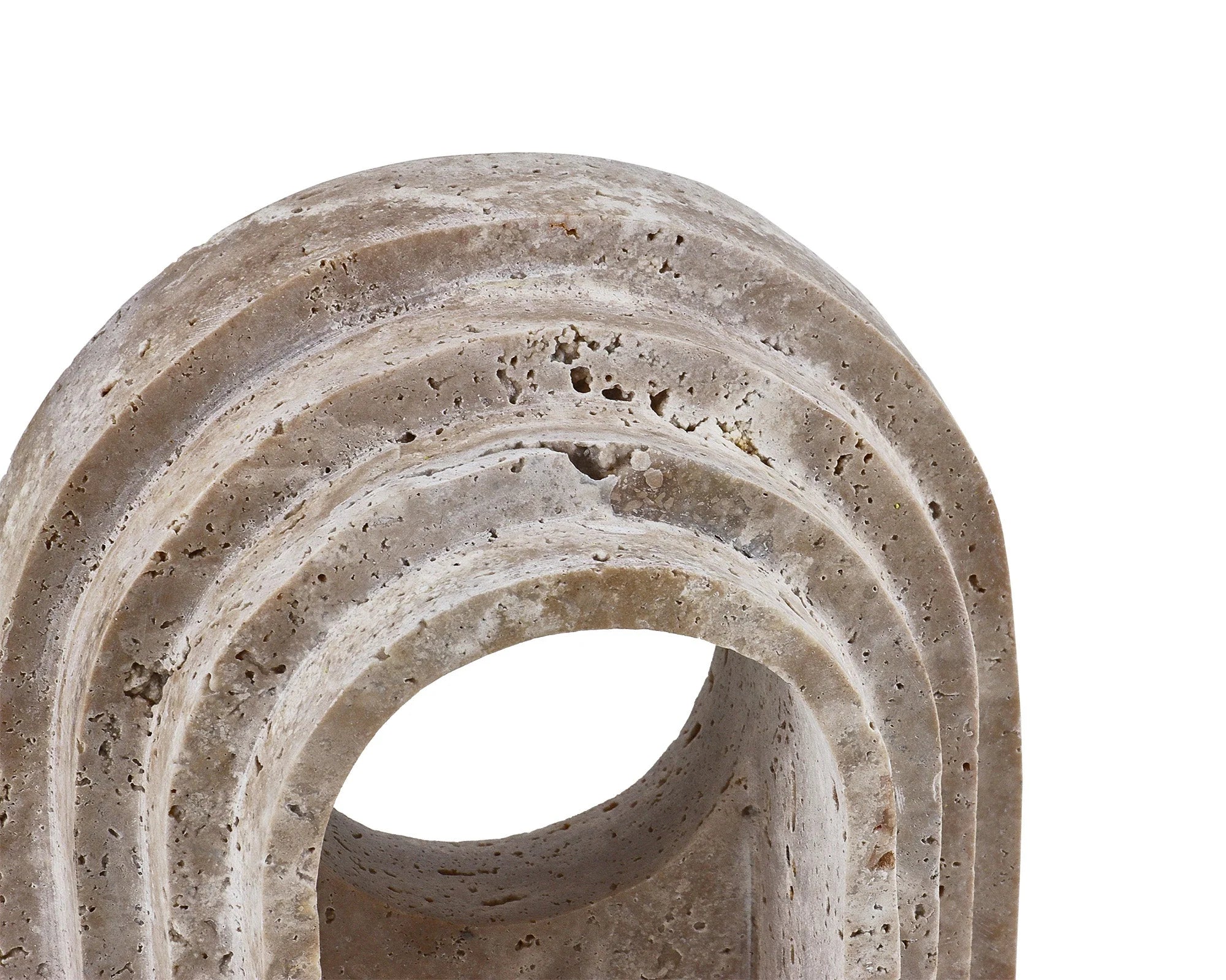 Toccino Large Beige Travertine Arch Sculpture