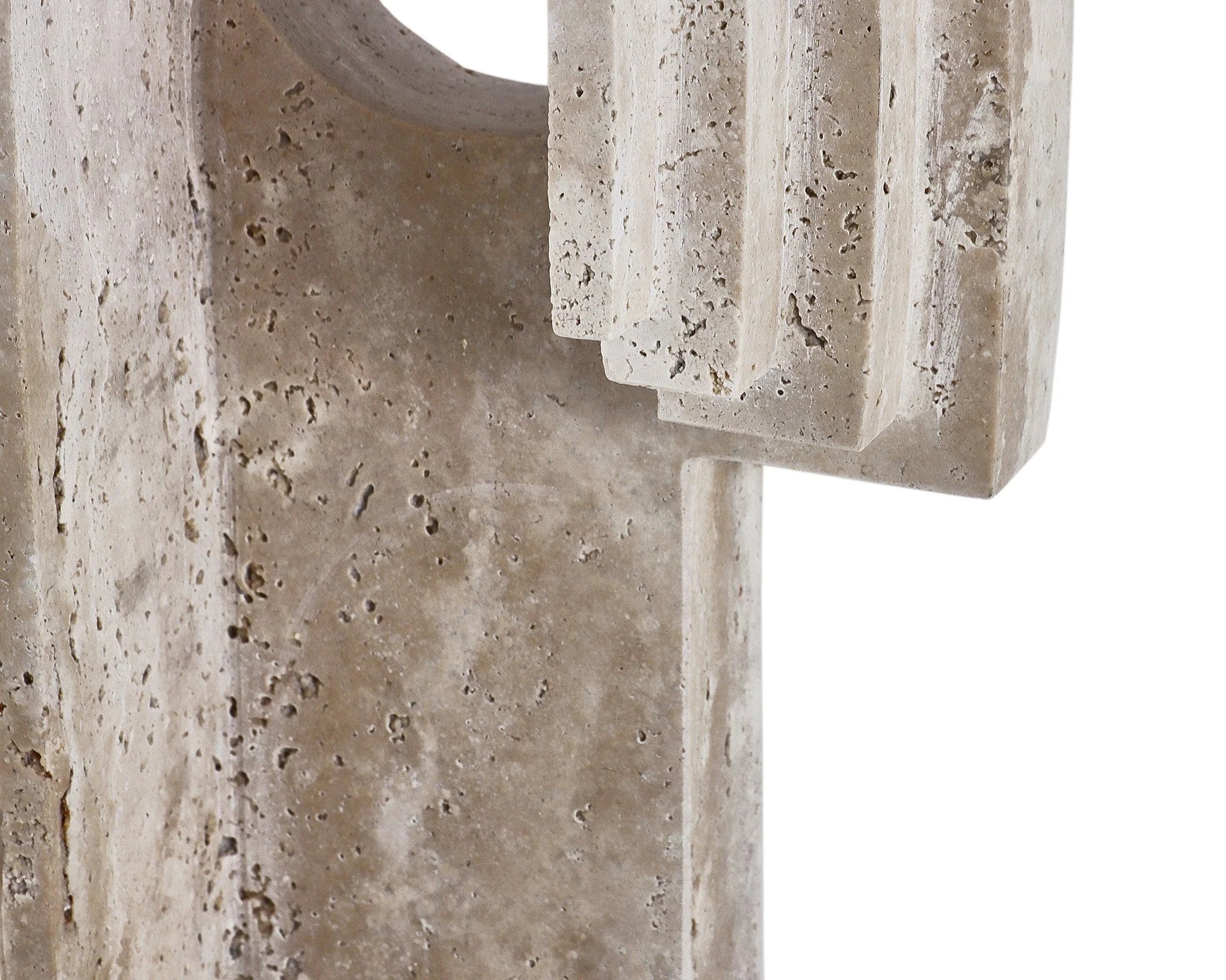 Toccino Large Beige Travertine Arch Sculpture