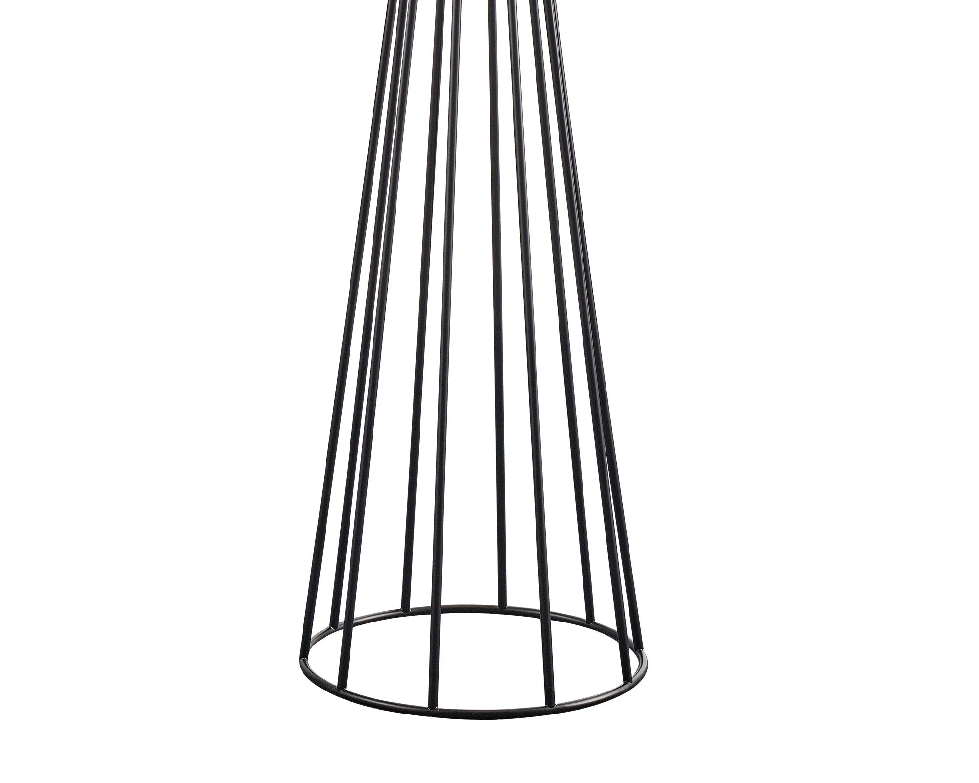 Faro Matt Black & White Linen Shade Floor Lamp