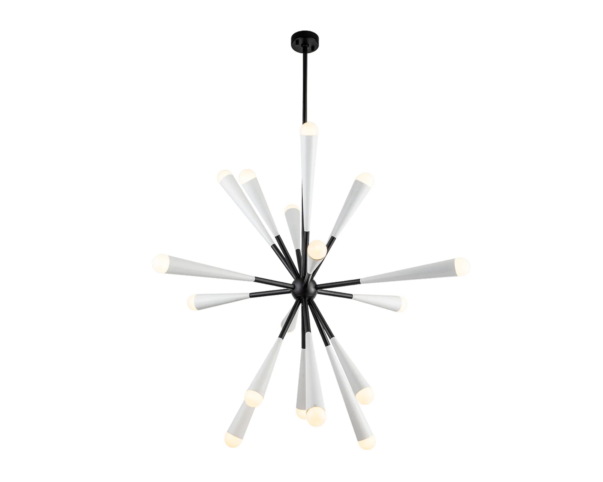 Pheonix Matt White Steel & White Glass Pendant Light