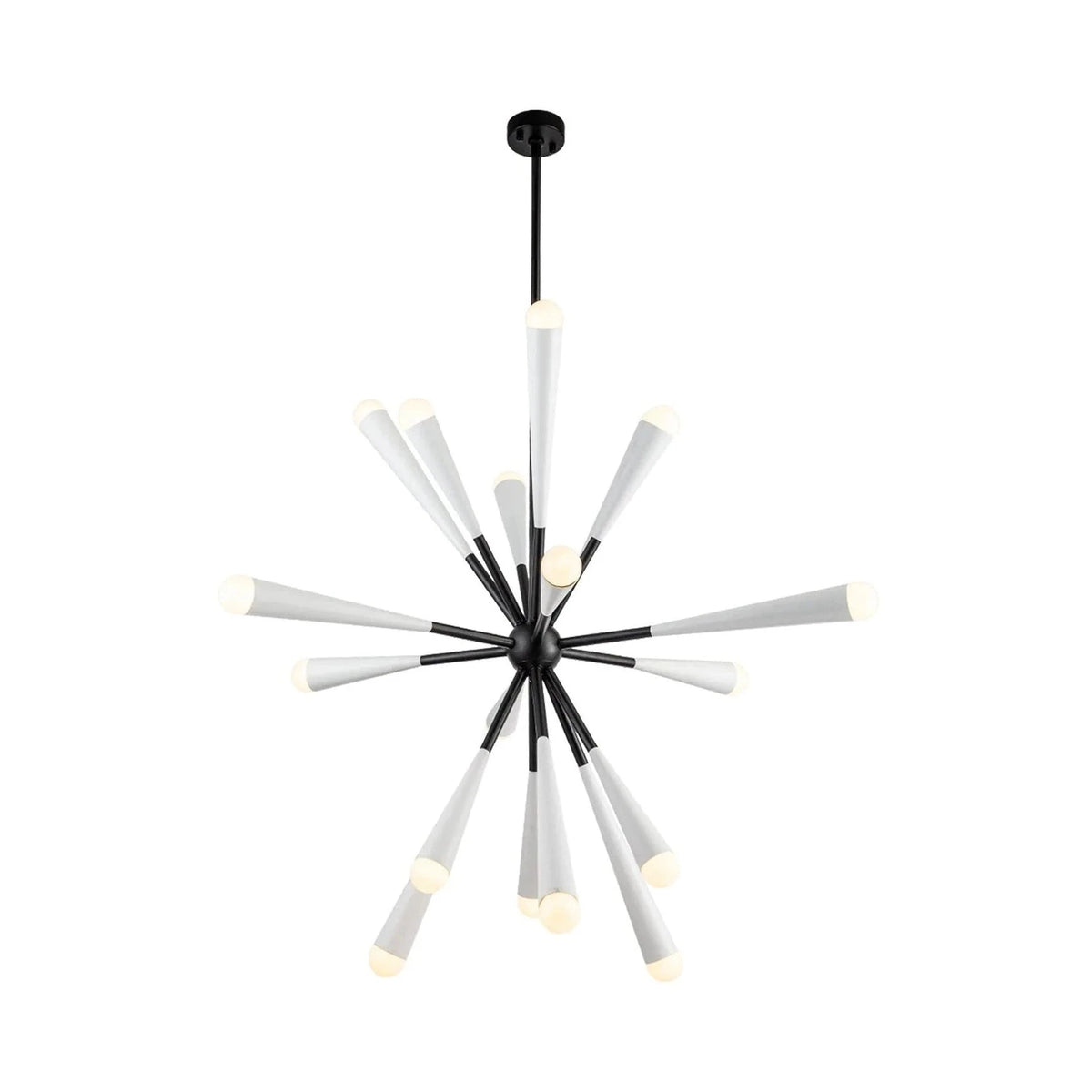 Pheonix Matt White Steel & White Glass Pendant Light
