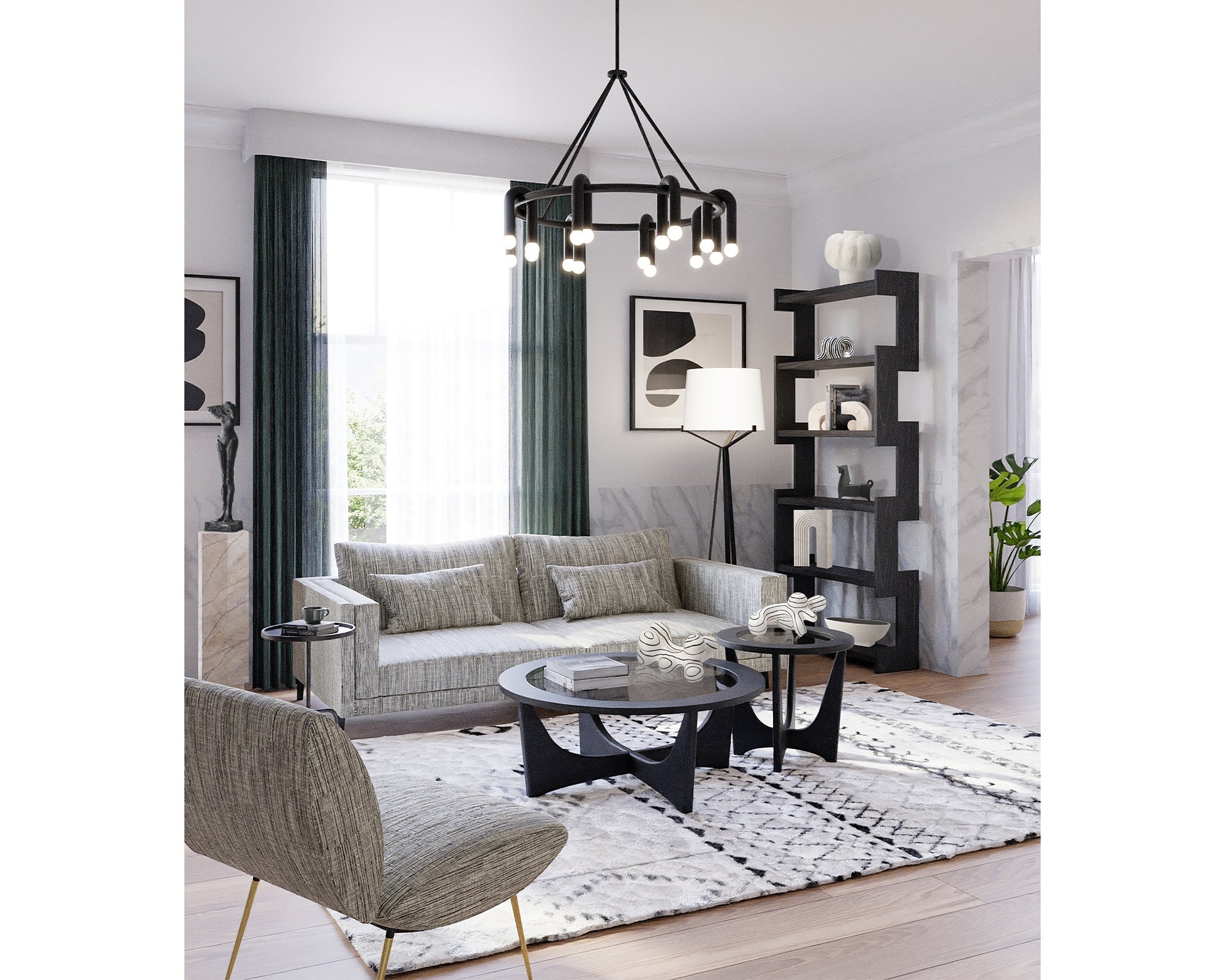 Melt 2 Pendant Lamp - Matt Black