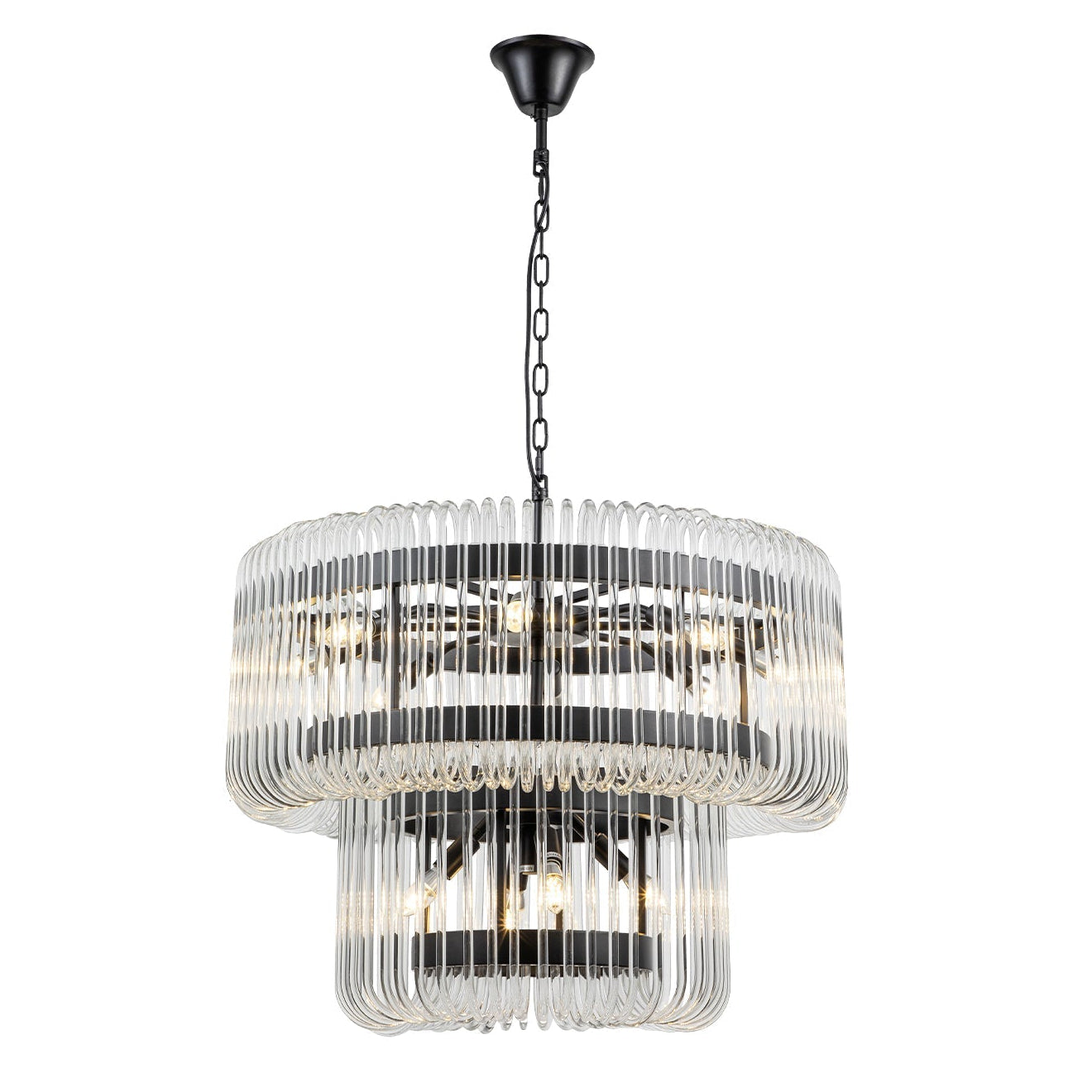 Mist Tall Matt Black Pendant Light