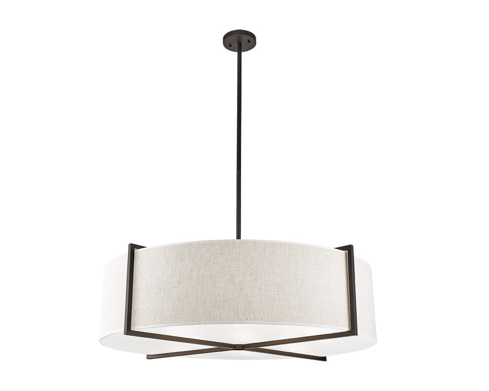 Sanderson Pendant Lamp Medium - Beige Linen