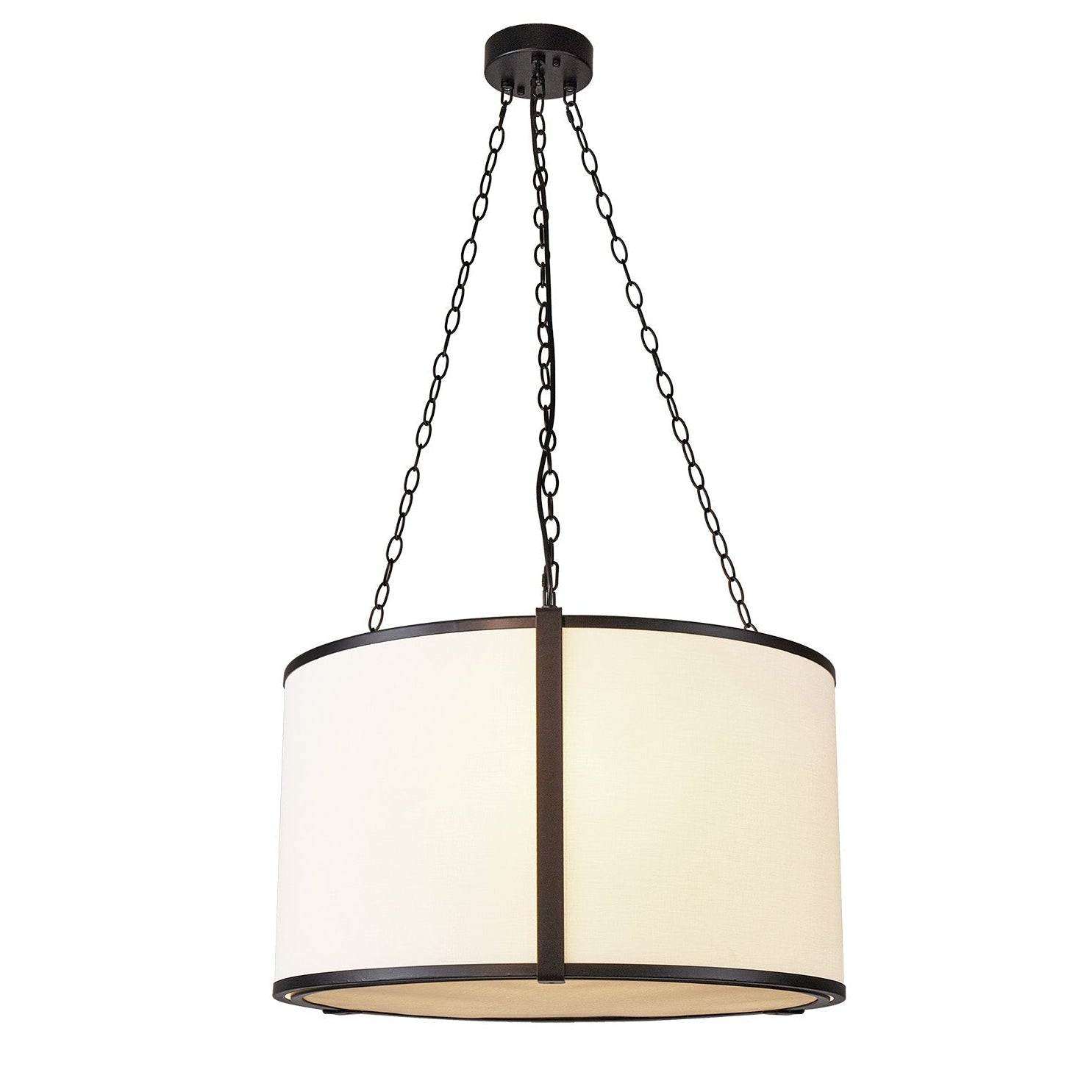 Baltimore White Linen Pendant Light