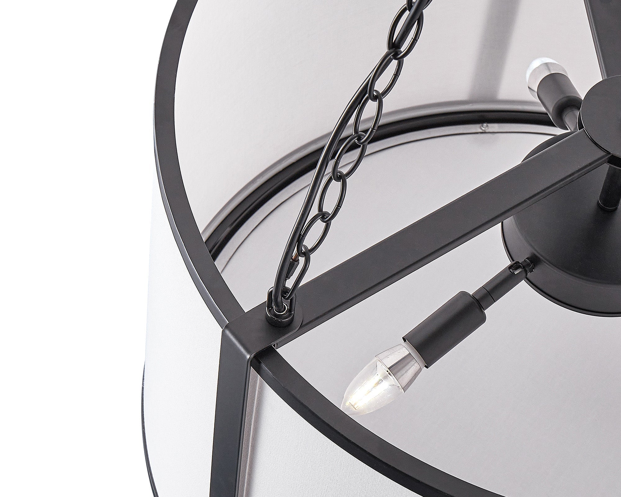 Baltimore Pendant Light - White Linen