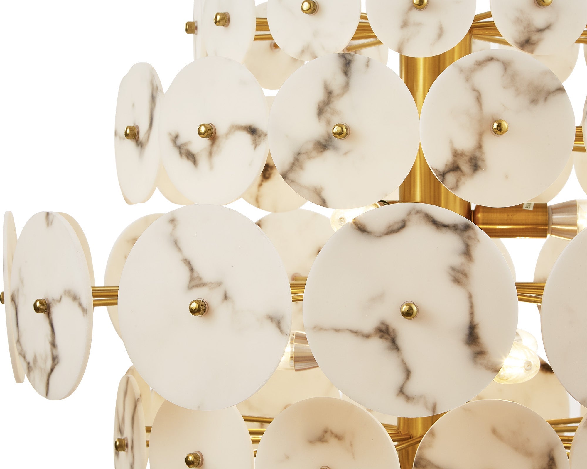 Momo Chandelier - Antique Brass & Alabaster Effect