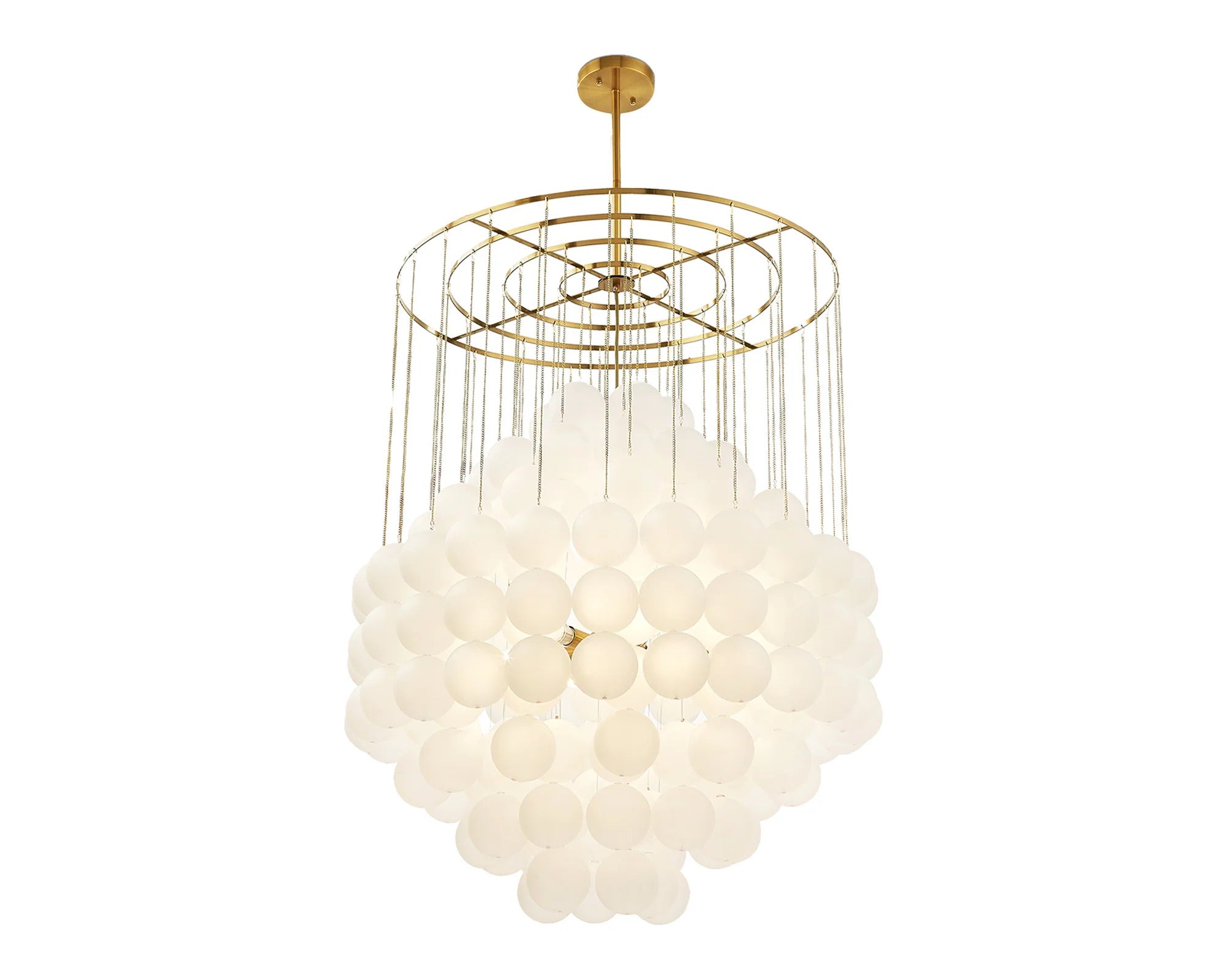 Moon Antique Brushed Brass Chandelier