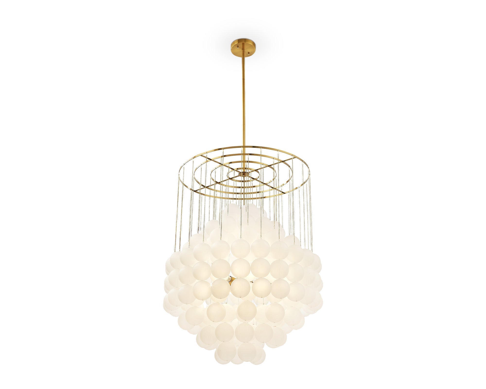 Moon Chandelier - Antique Brushed Brass