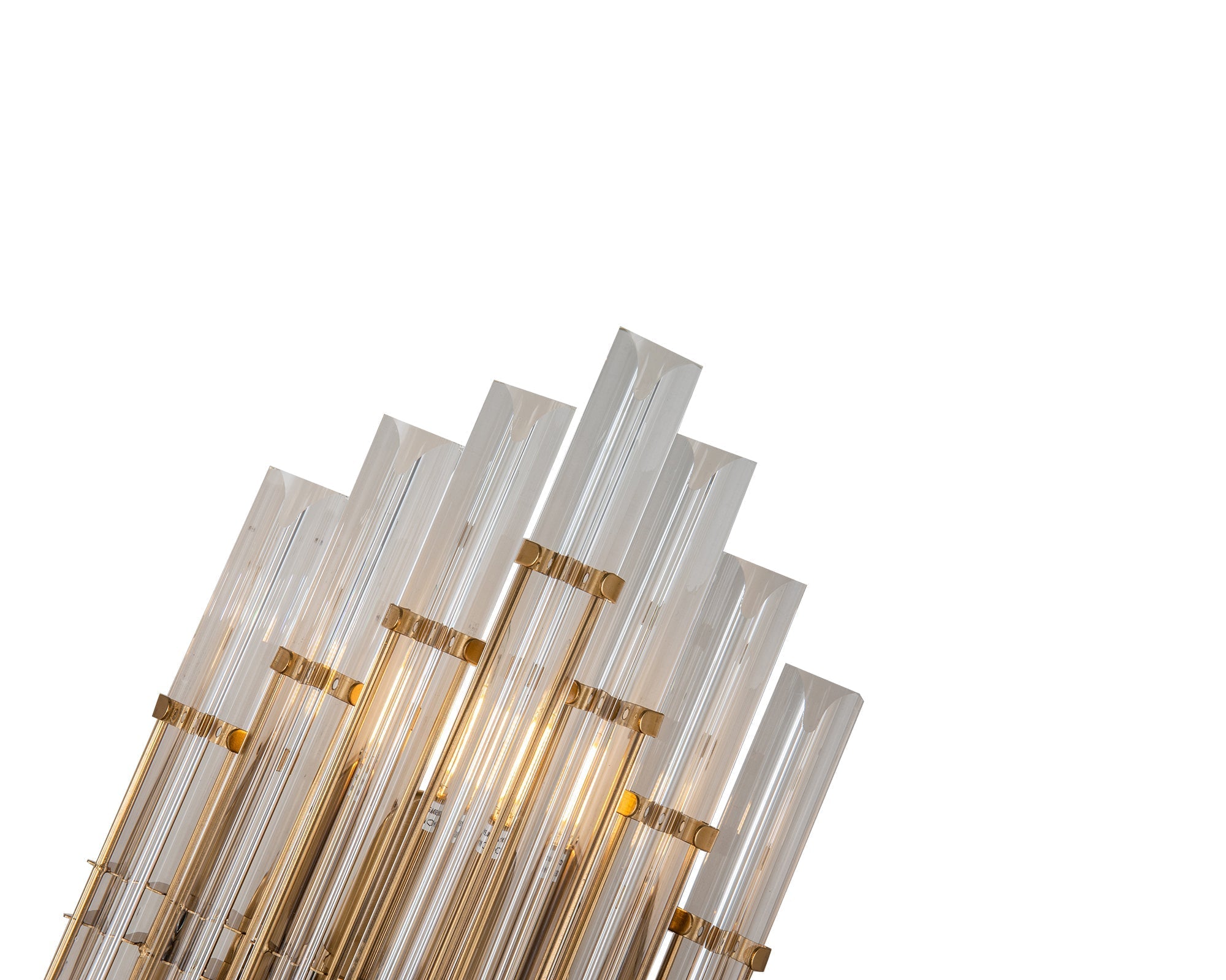 Drop Brushed Brass & Clear Glass Wall Light