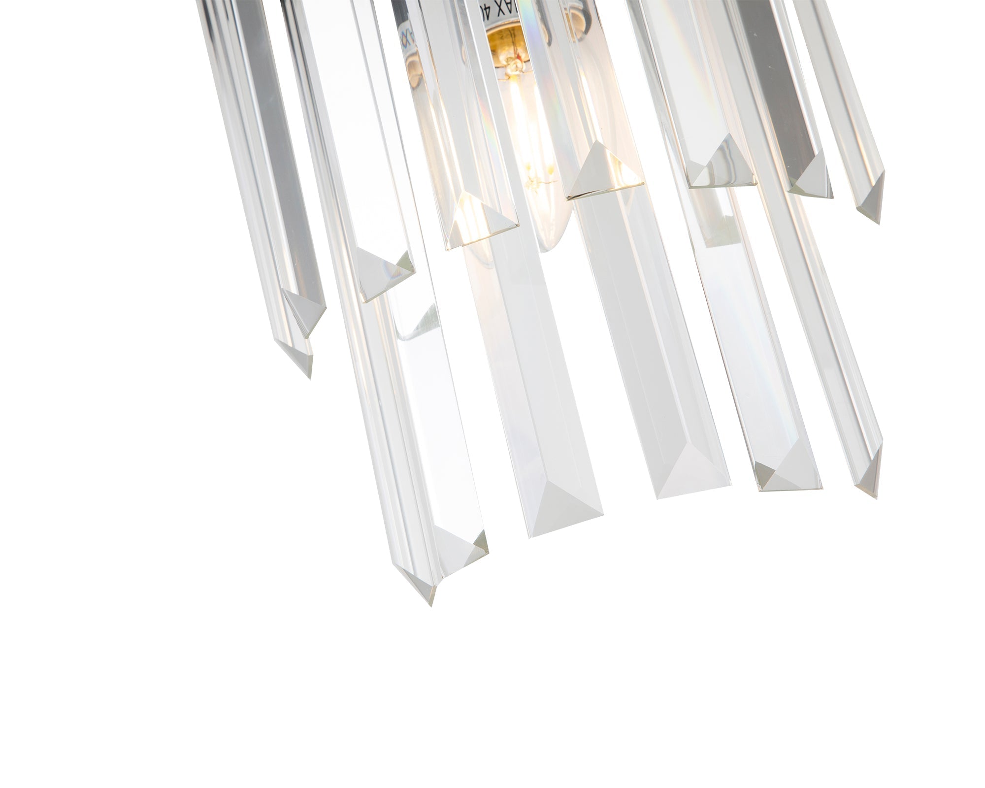 Regency Matt Black & Clear Glass Wall Light