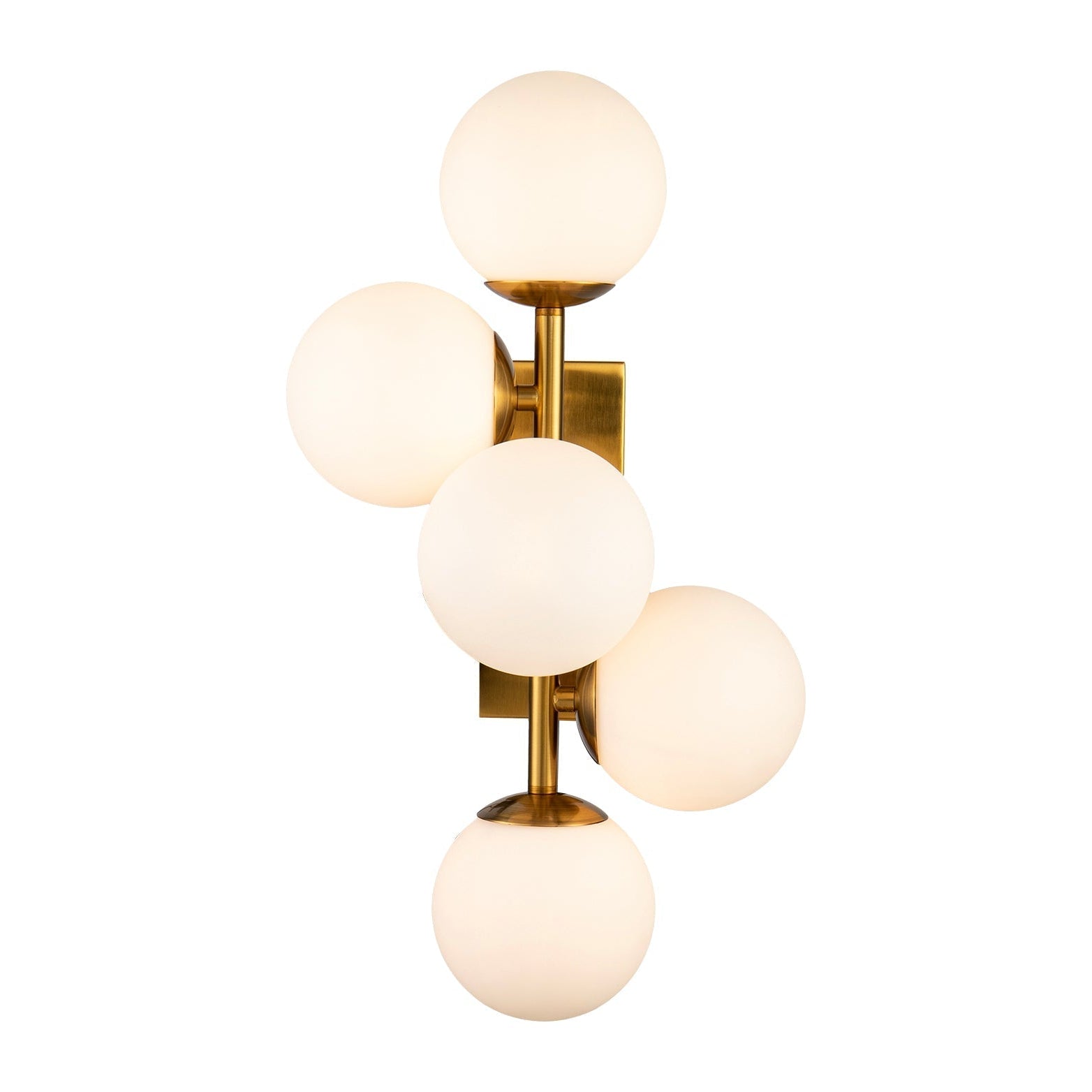 Vanessa Opal Glass & Brass Wall Light