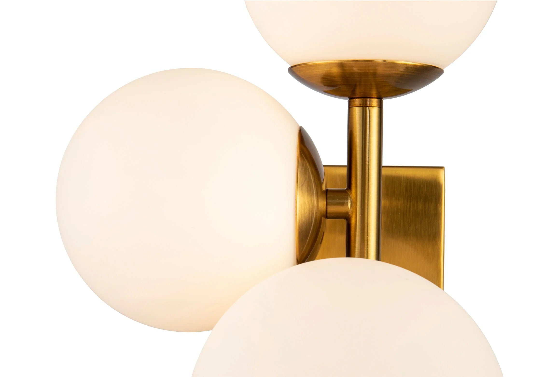 Vanessa Opal Glass & Brass Wall Light