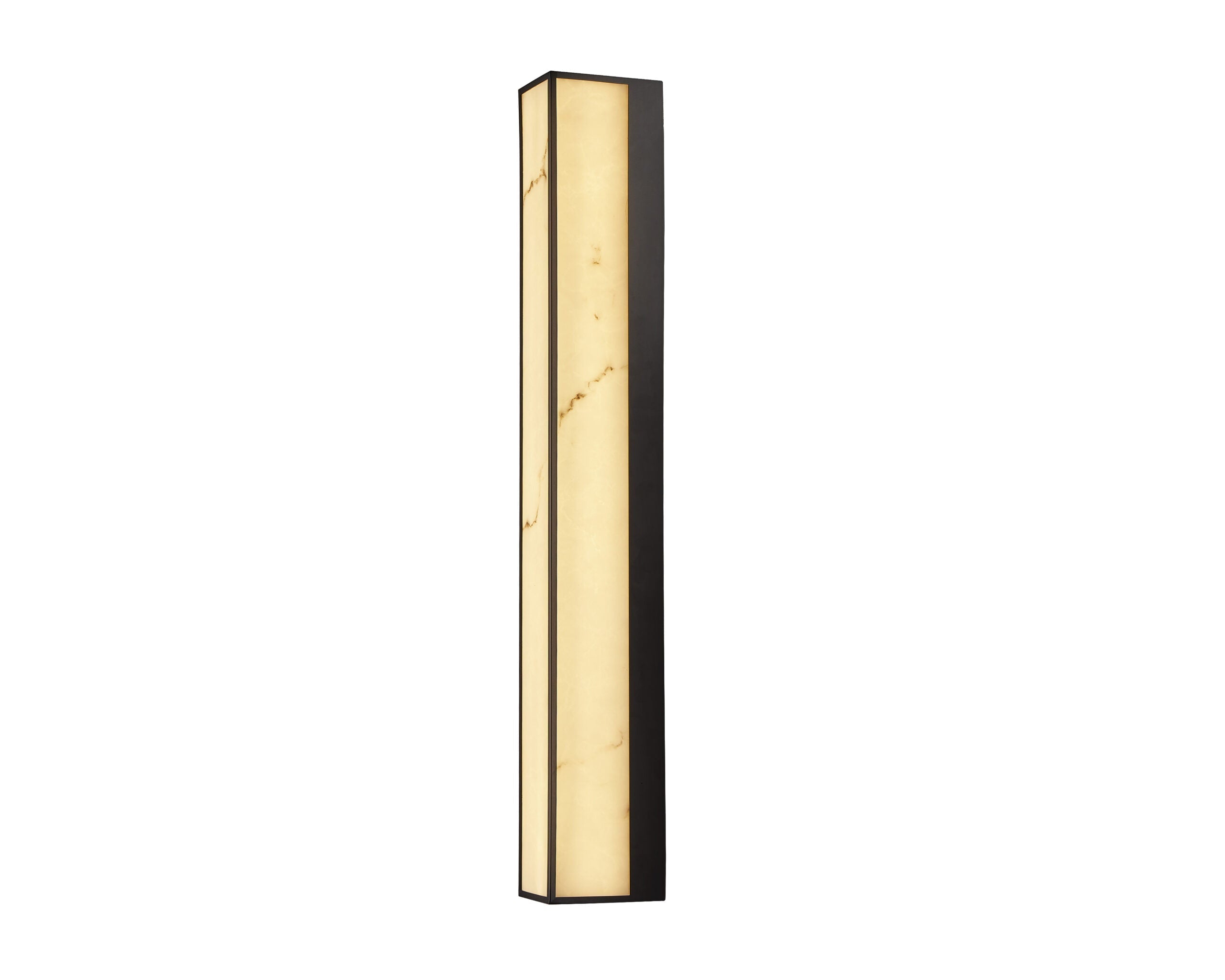 Stripe Wall Light - Matt Black, Iron & Faux Alabaster