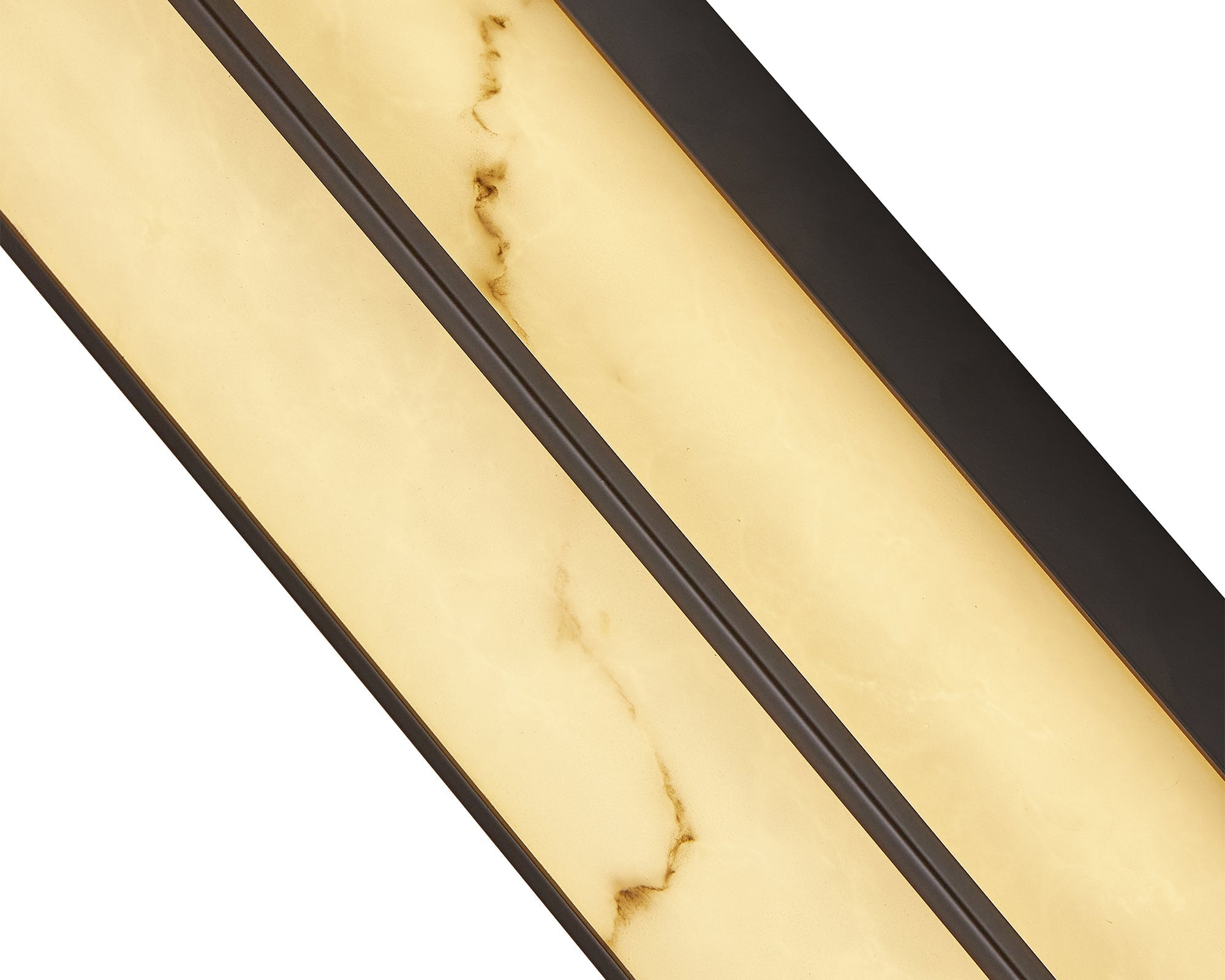 Stripe Wall Light - Matt Black, Iron & Faux Alabaster