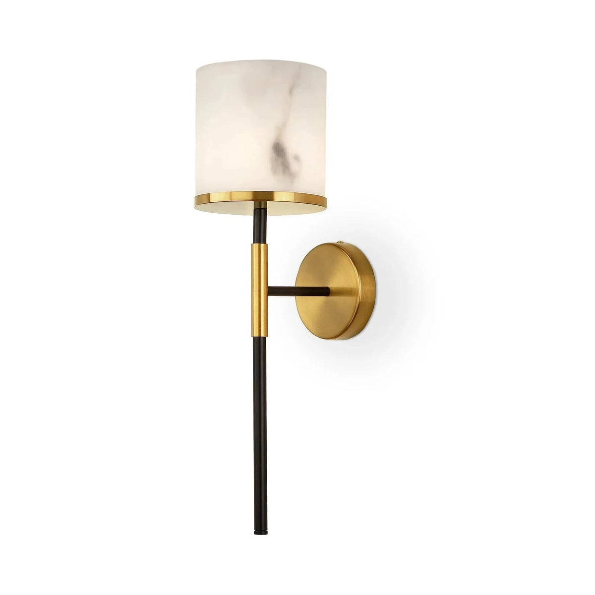 Callum Alabaster Effect & Brass Wall Light