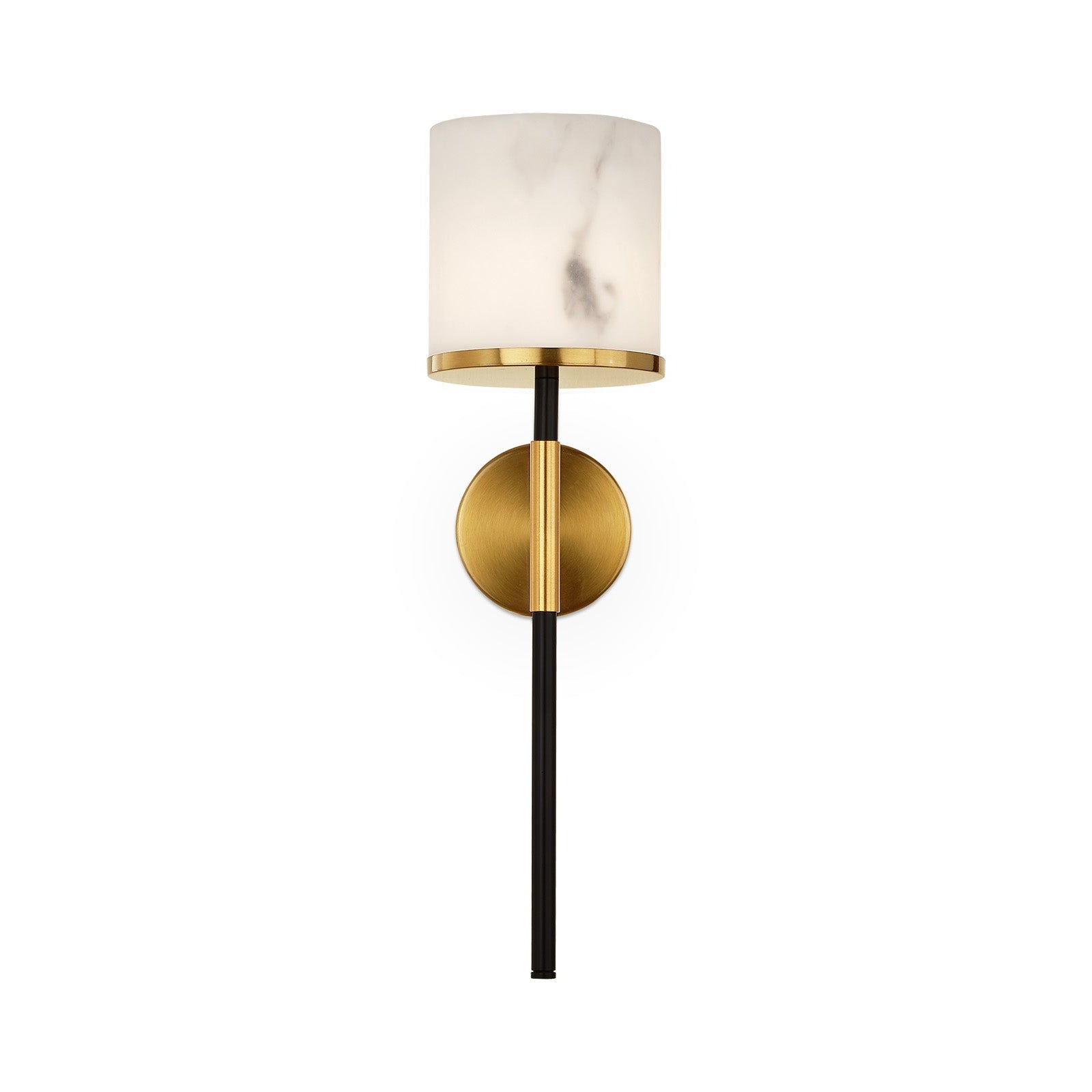 Callum Alabaster Effect & Brass Wall Light