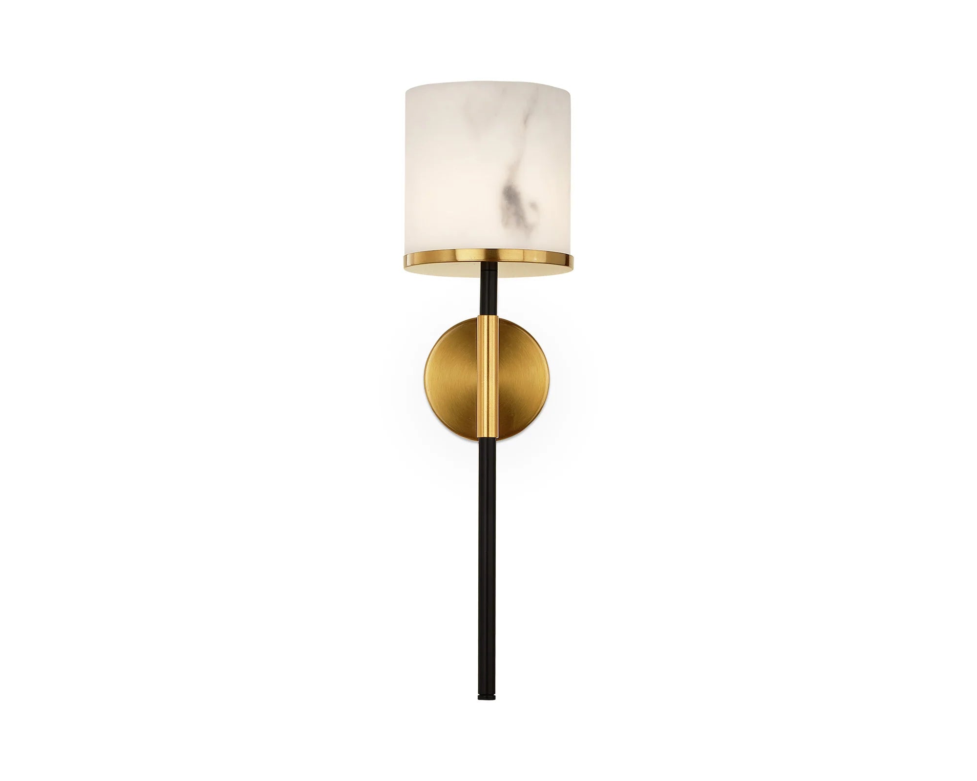 Callum Alabaster Effect & Brass Wall Light