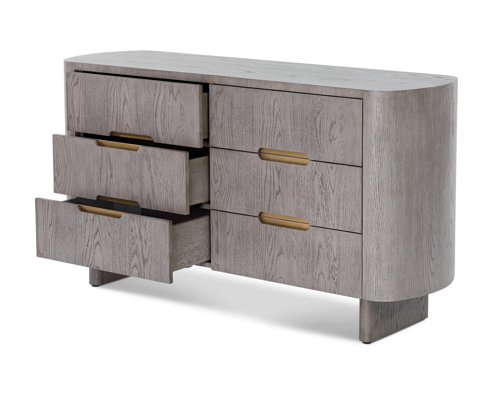 Lettos Silver Black Oak Wood Chest of Drawers