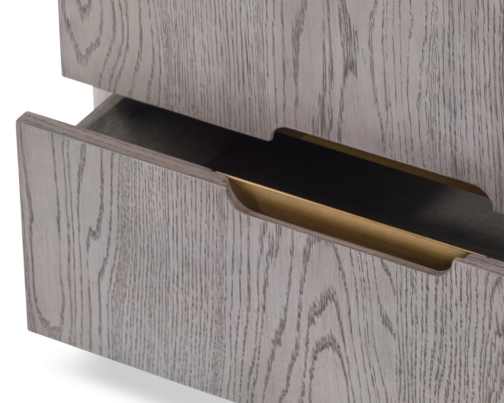 Lettos Silver Black Oak Wood Chest of Drawers