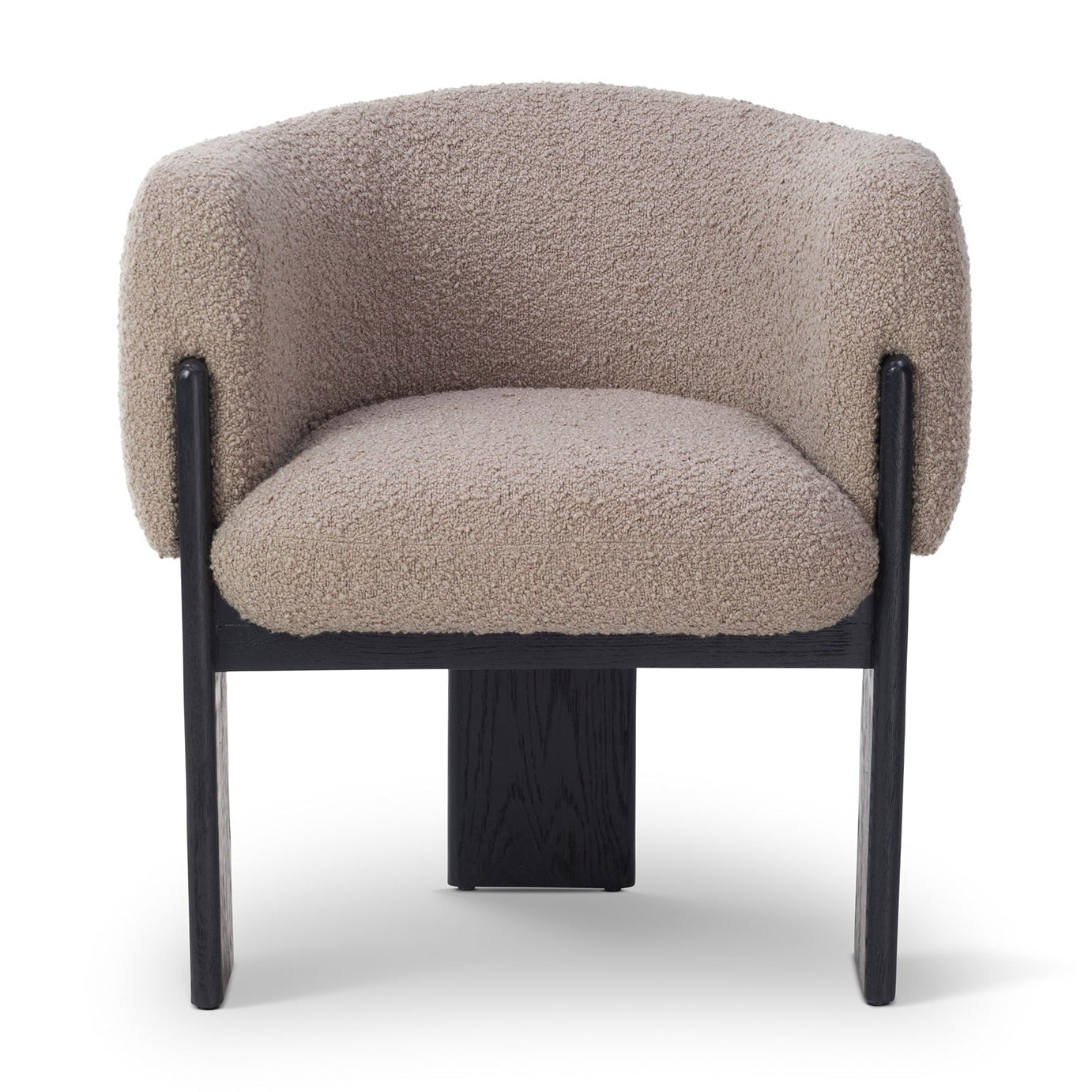 Lucca Espresso Grey Boucle Dining Chair