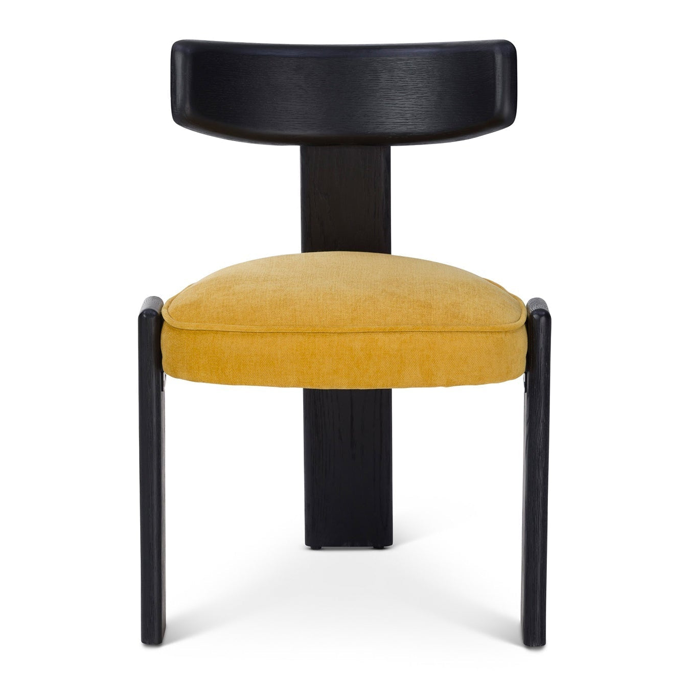 Set of 2 Albi Morgan Ochre Chenille Dining Chairs
