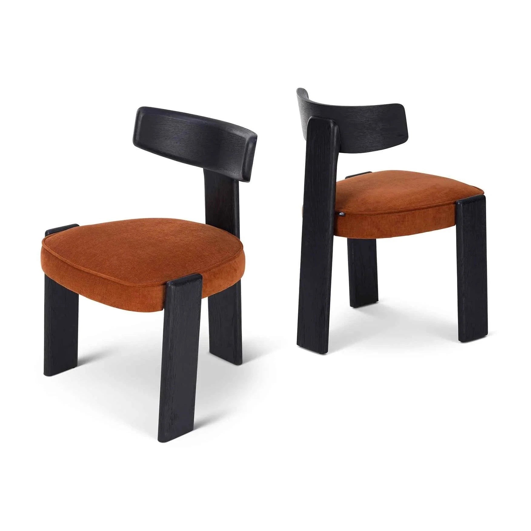 Set of 2 Albi Morgan Sienna Chenille Dining Chairs