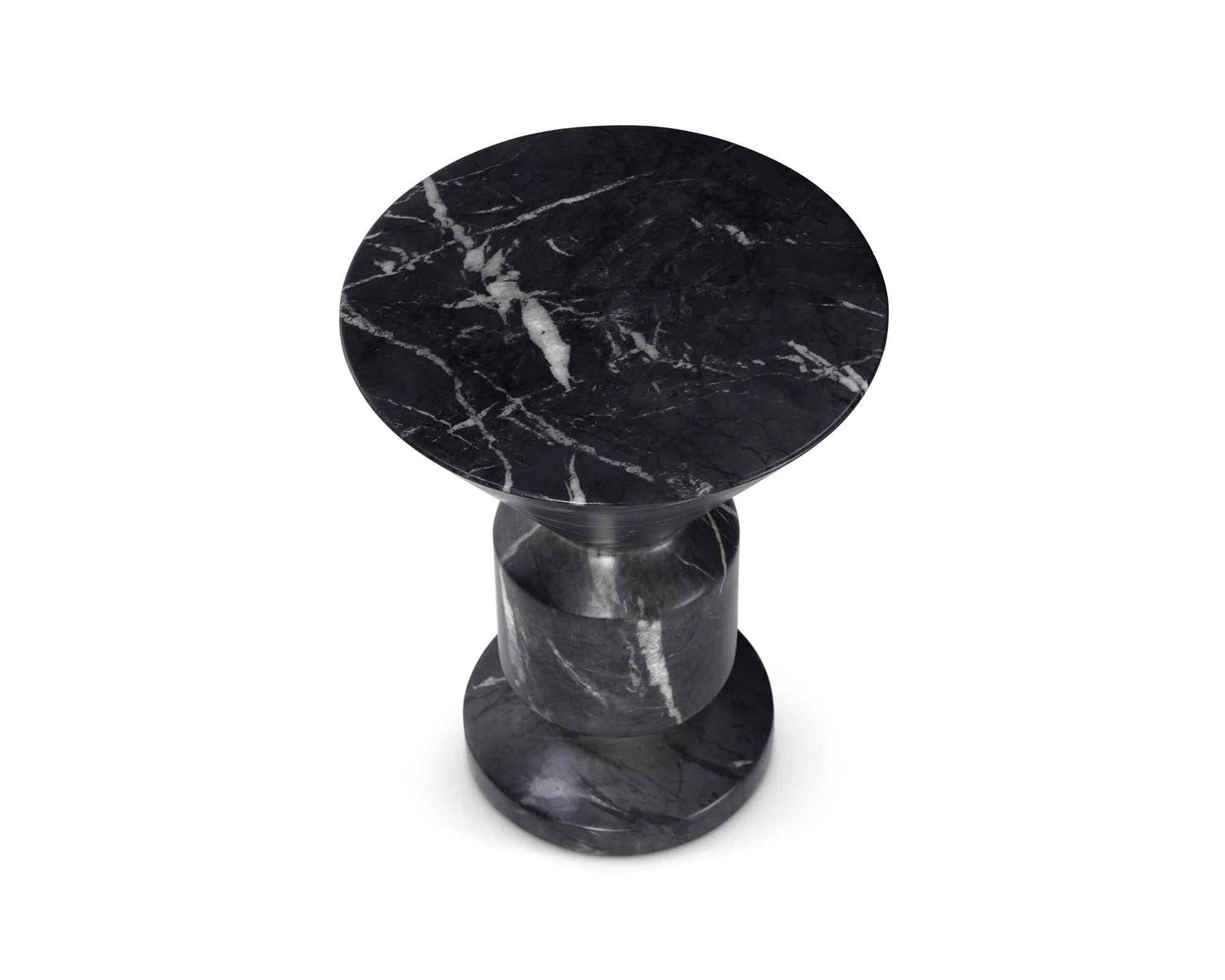 Argos Black Marquina Faux Marble Side Table