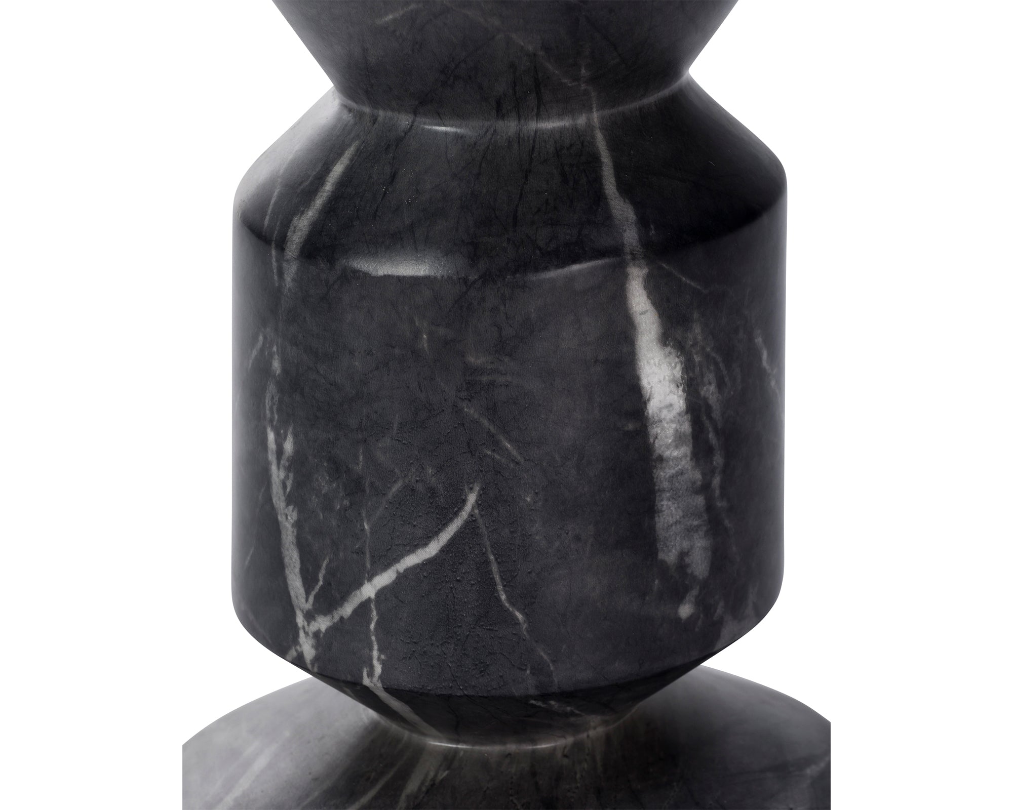 Argos Side Table - Black Marquina Faux Marble