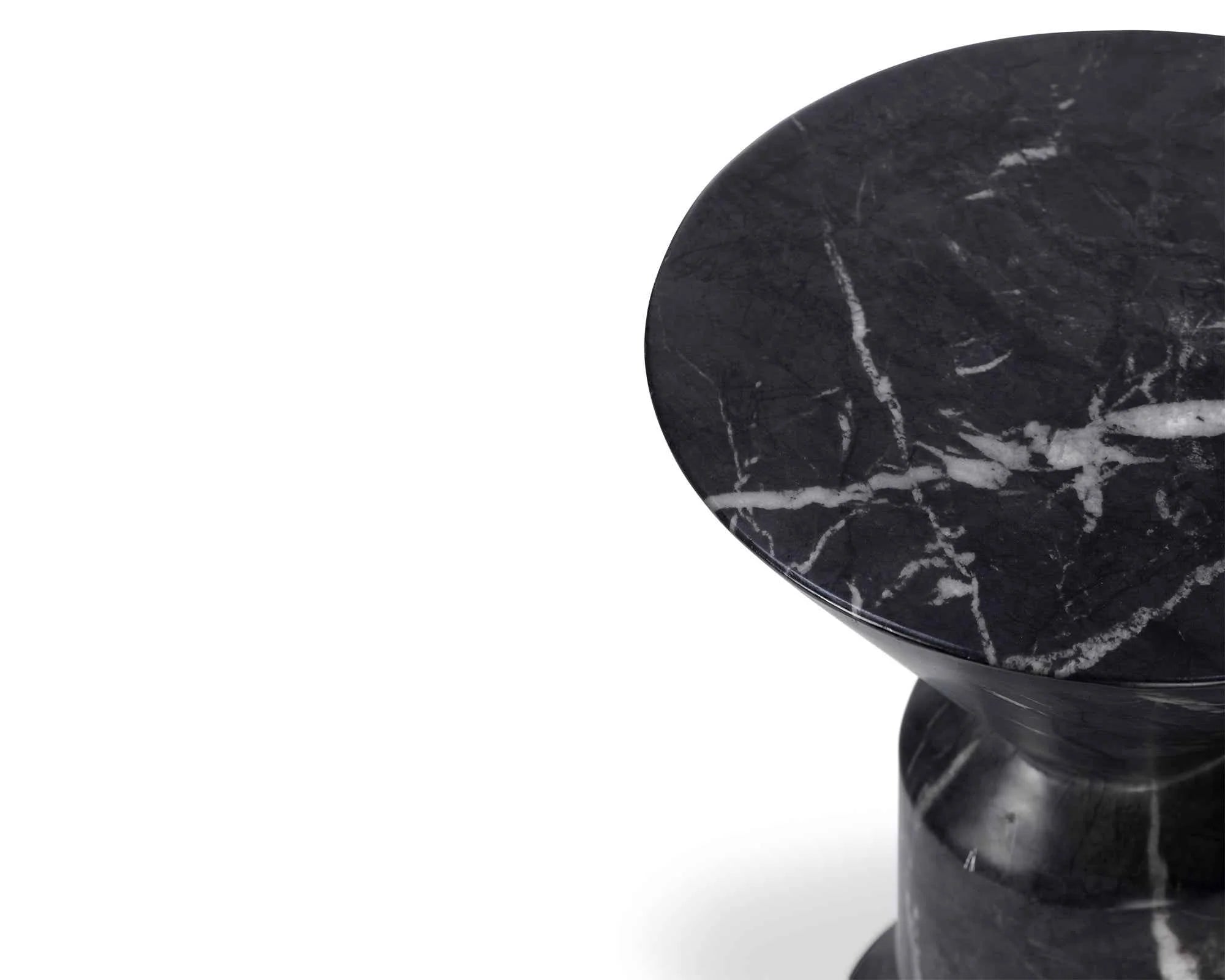 Argos Black Marquina Faux Marble Side Table