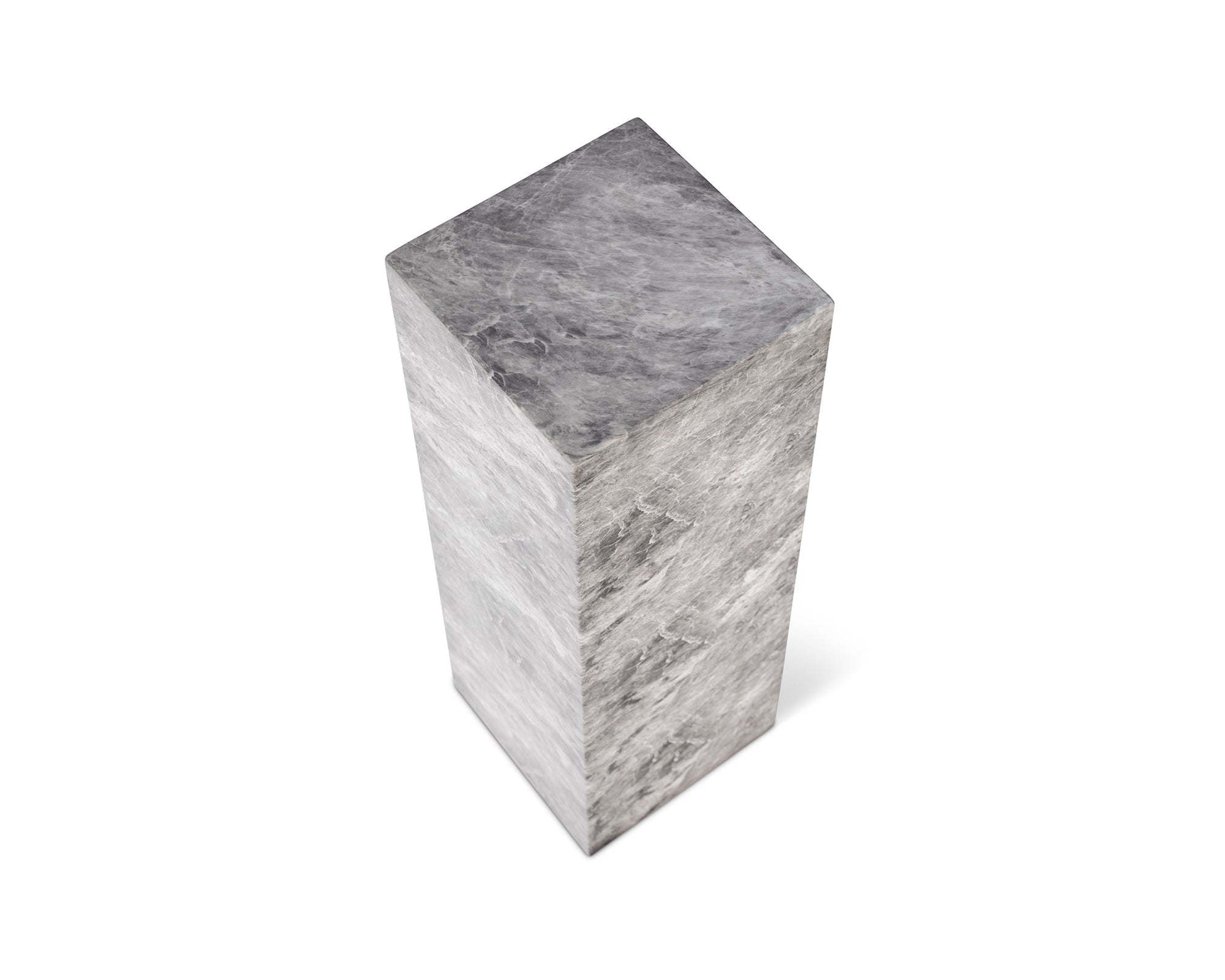 Long Pedestal - Grey Faux Marble