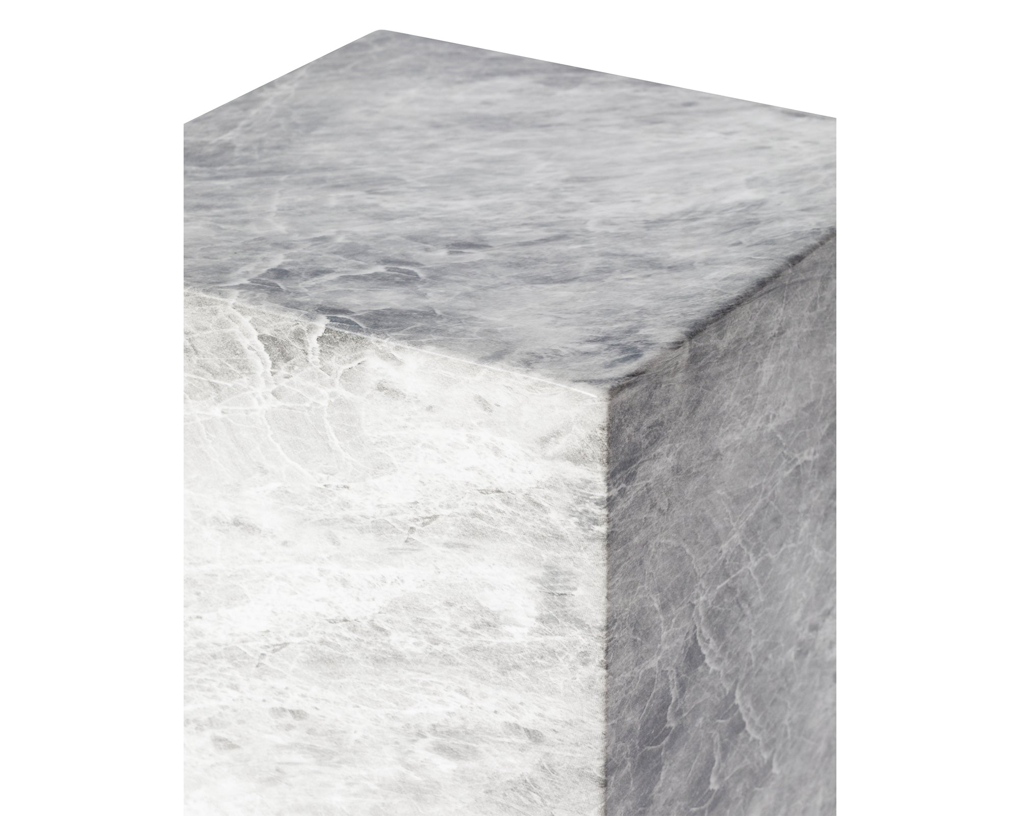 Long Pedestal - Grey Faux Marble