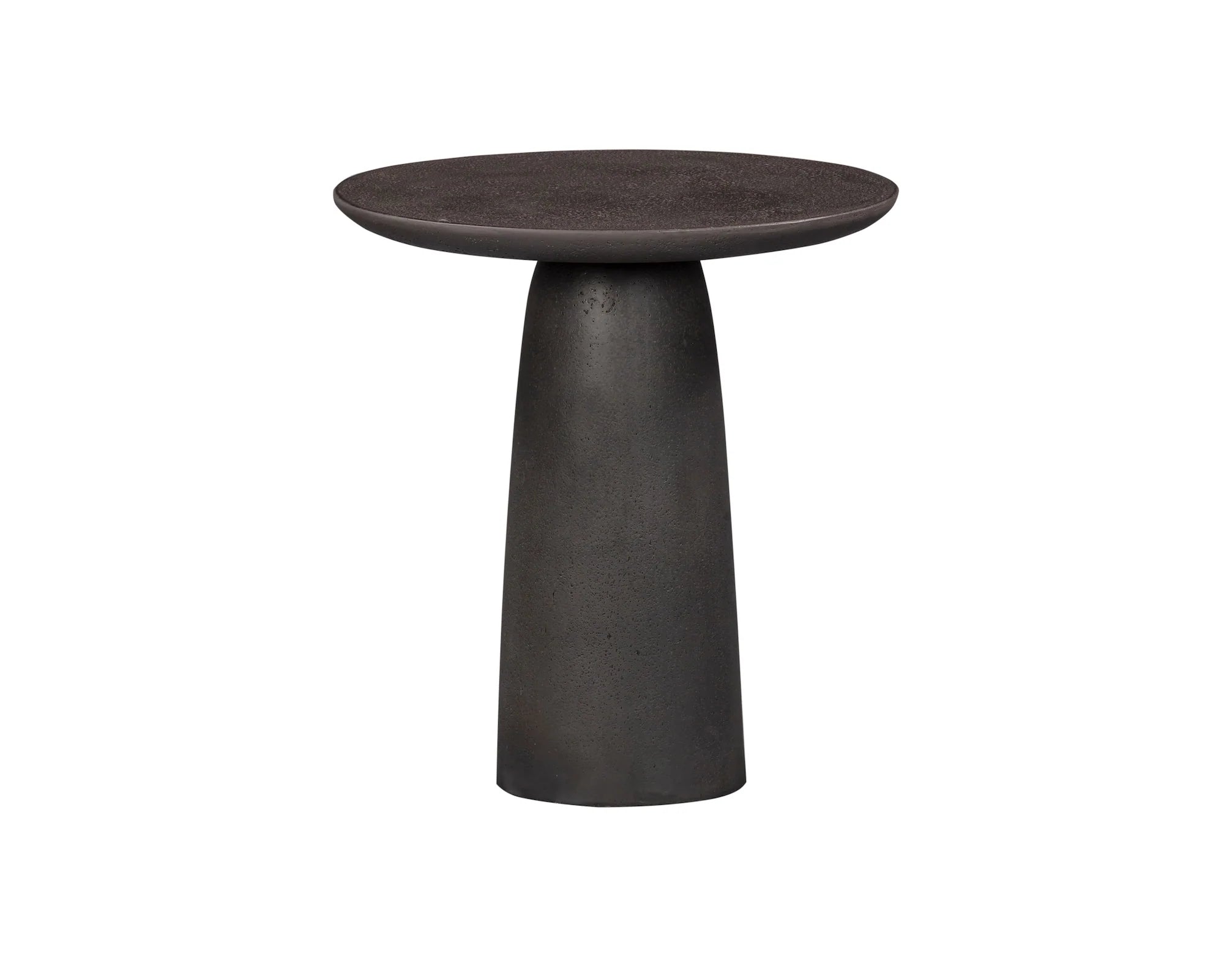 Porter Charcoal Pitted Side Table