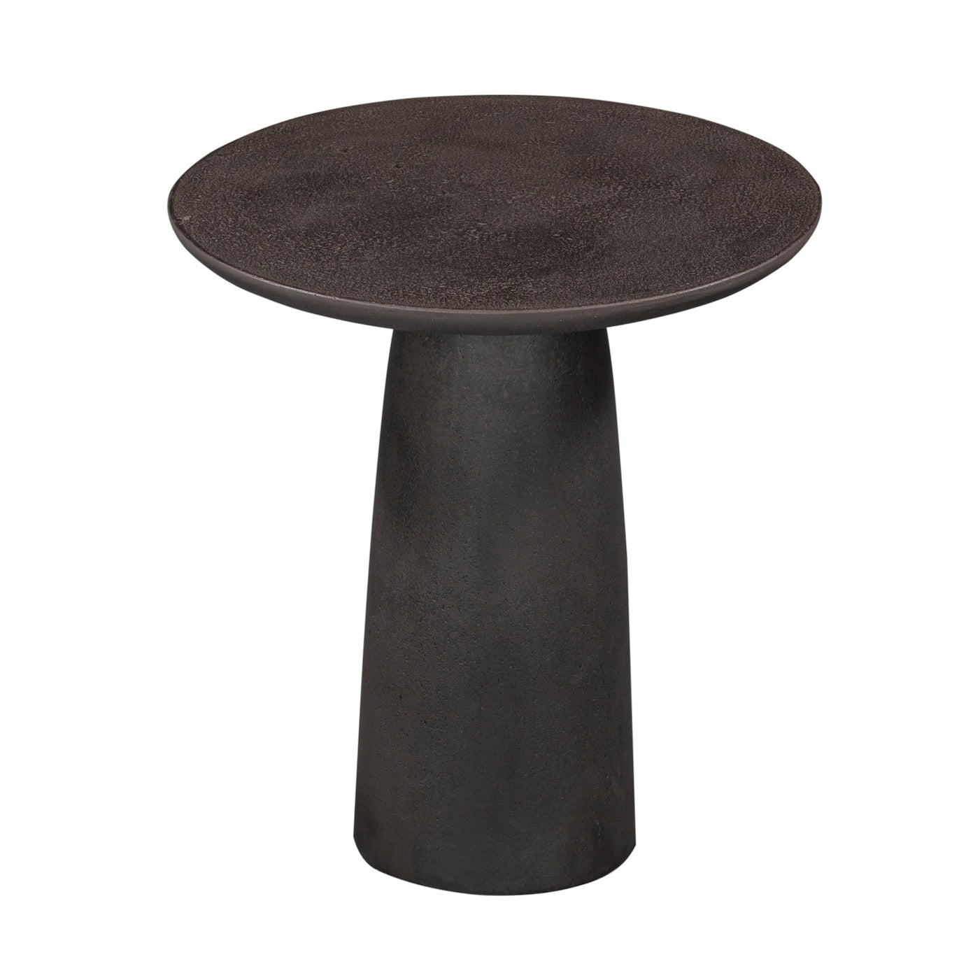 Porter Charcoal Pitted Side Table
