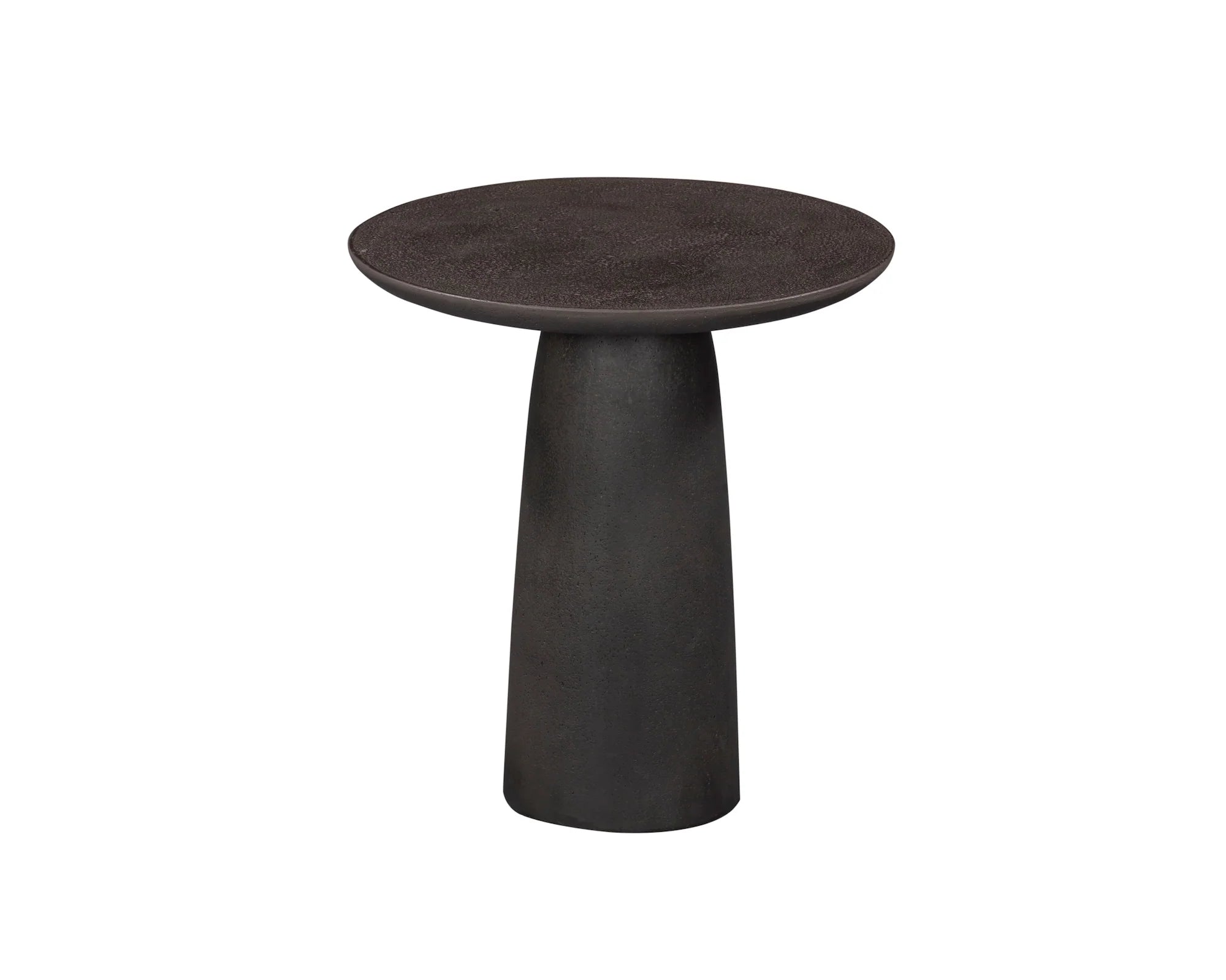 Porter Charcoal Pitted Side Table