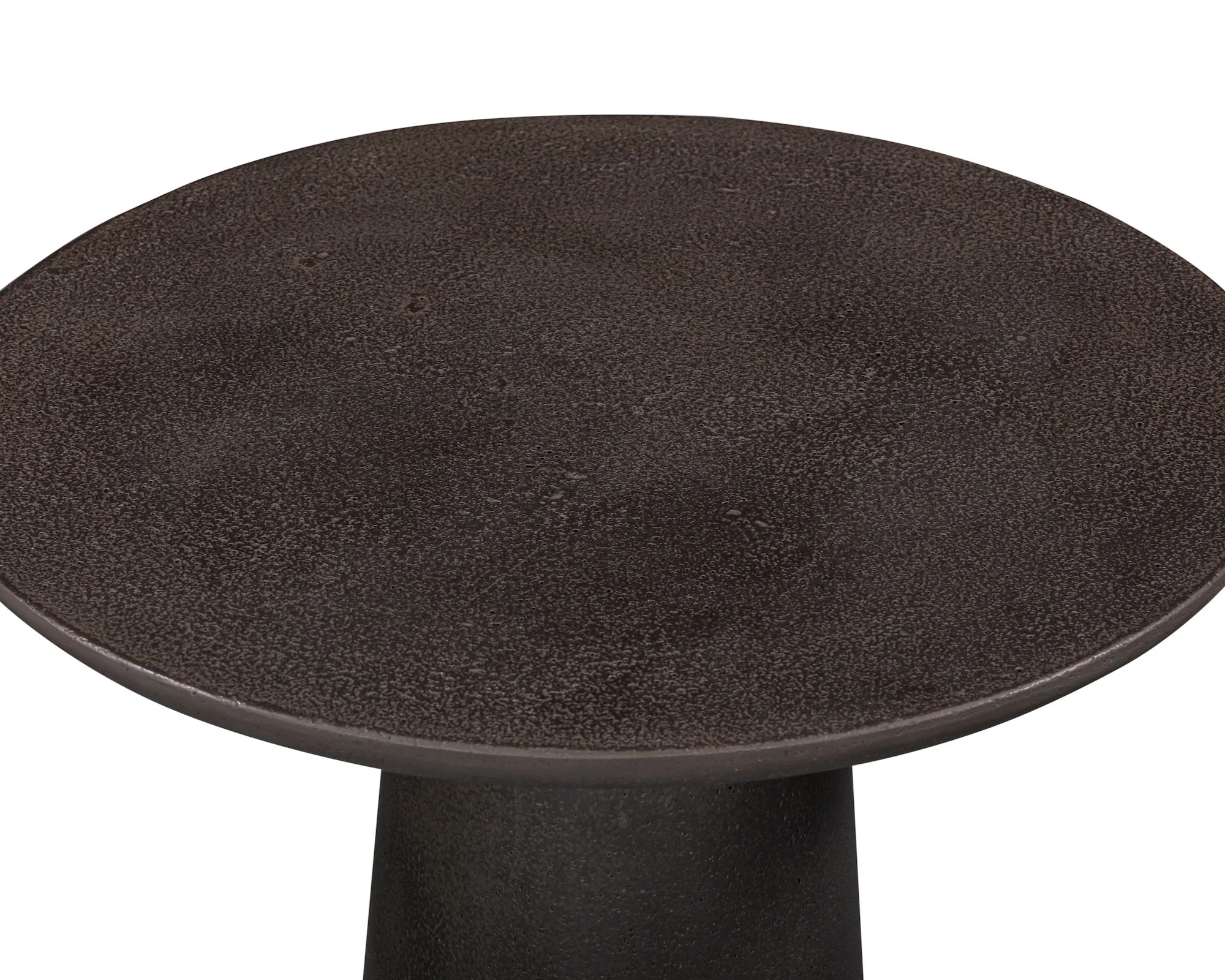 Porter Charcoal Pitted Side Table