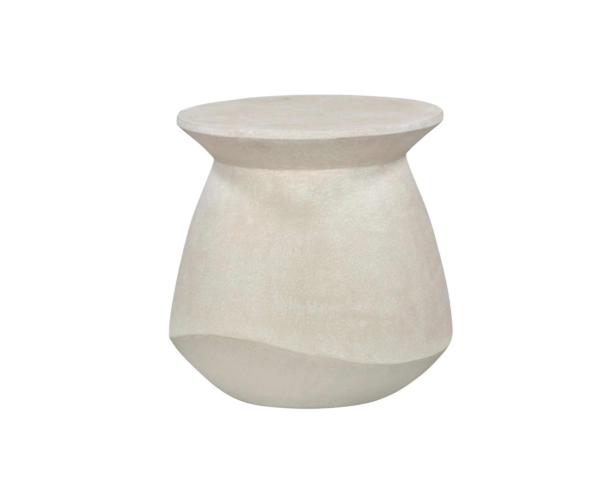 Poki Ivory Stucco Side Table