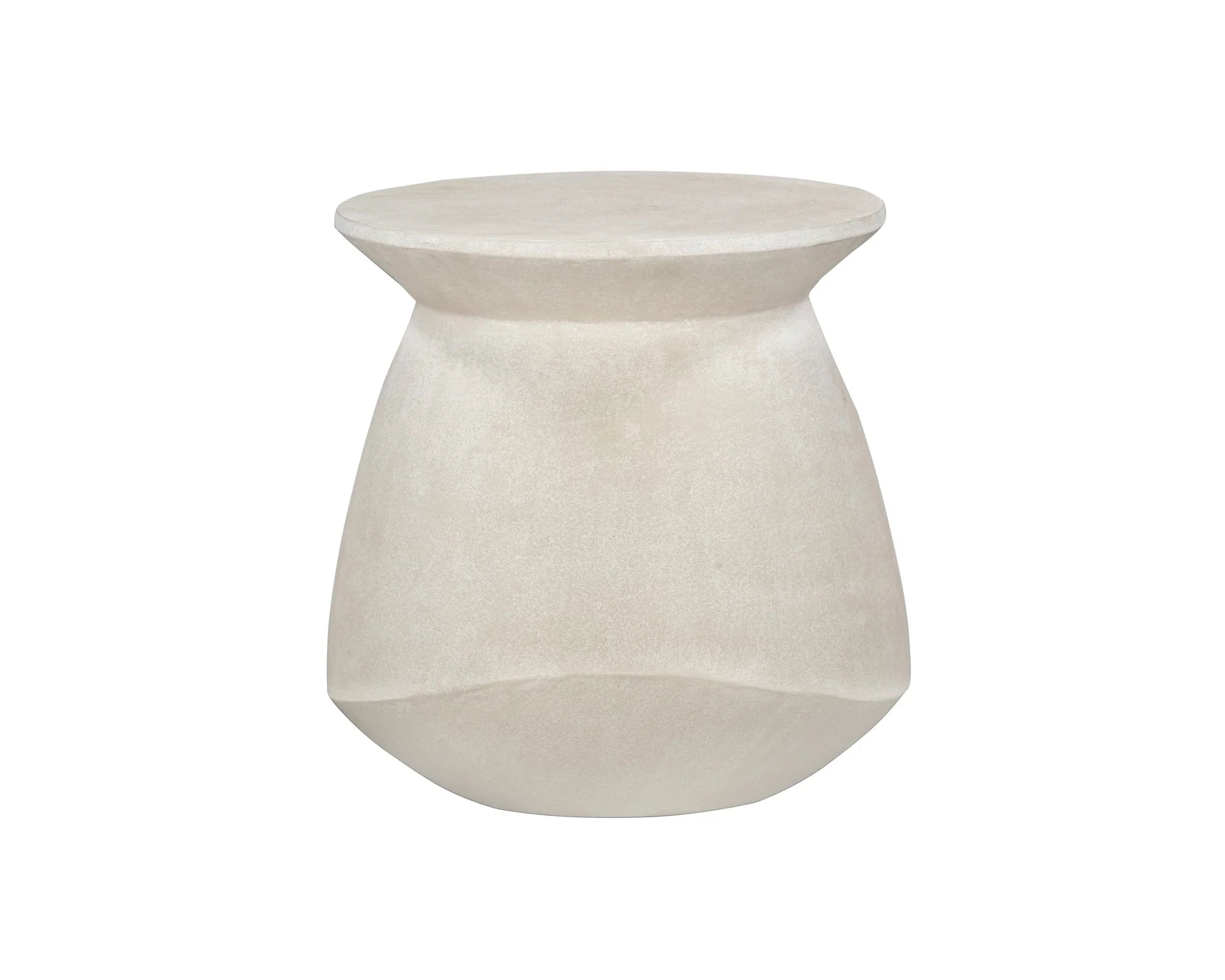 Poki Ivory Stucco Side Table