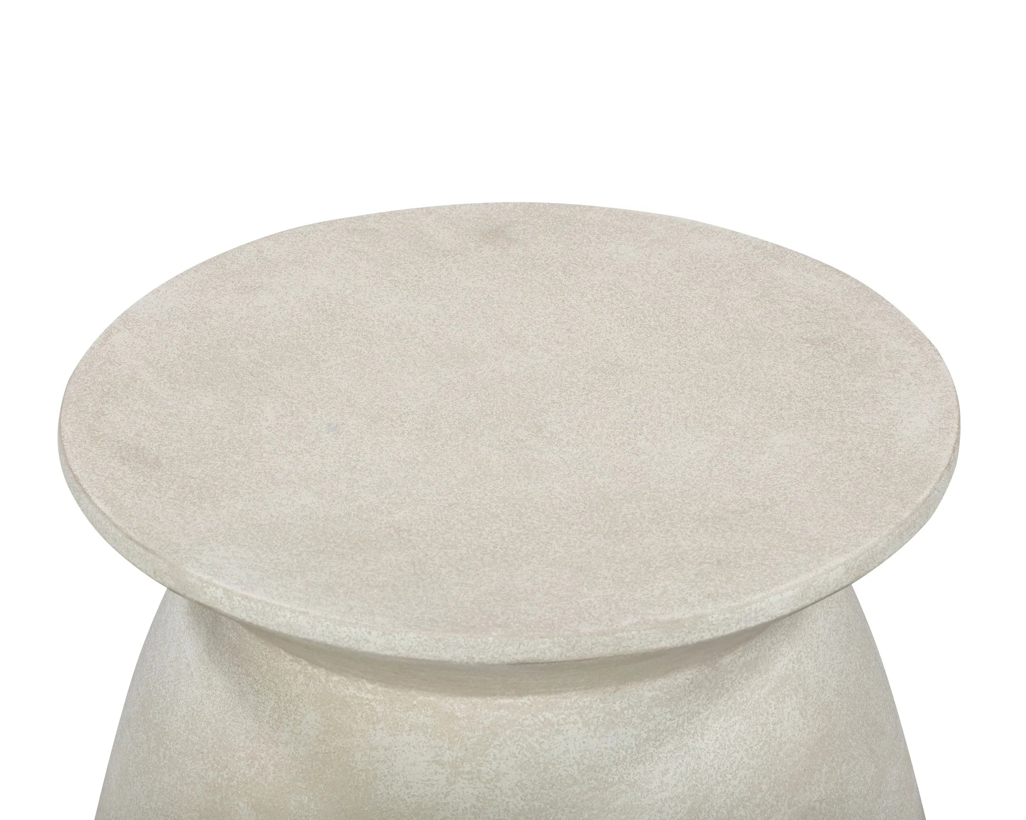 Poki Ivory Stucco Side Table
