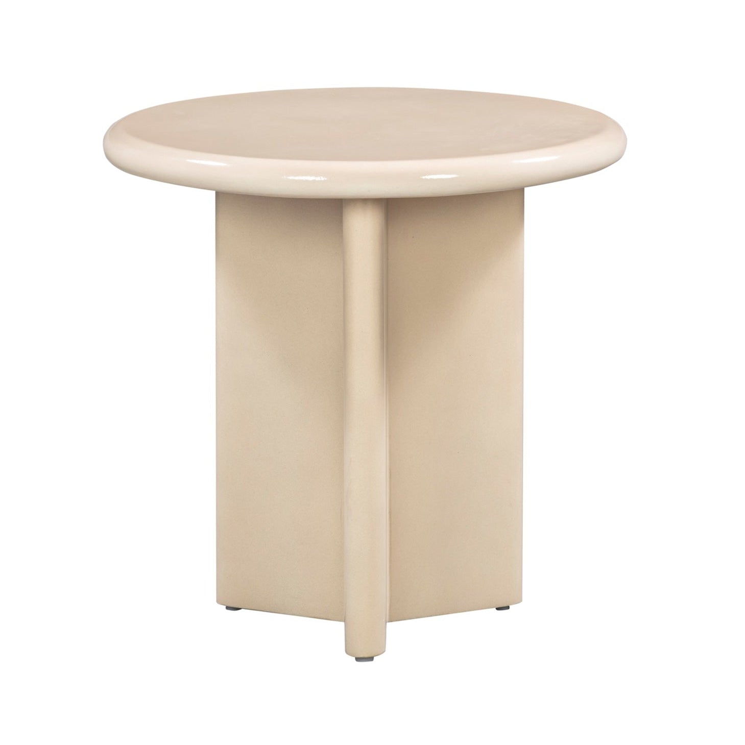 Panna Buff Enamel Side Table