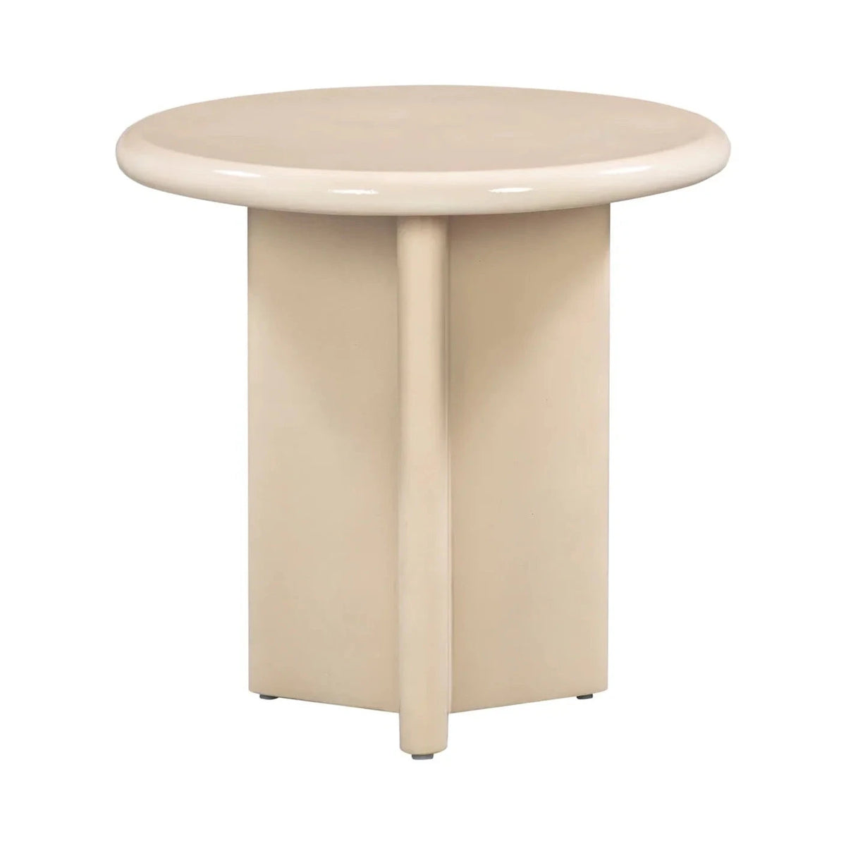 Panna Buff Enamel Side Table