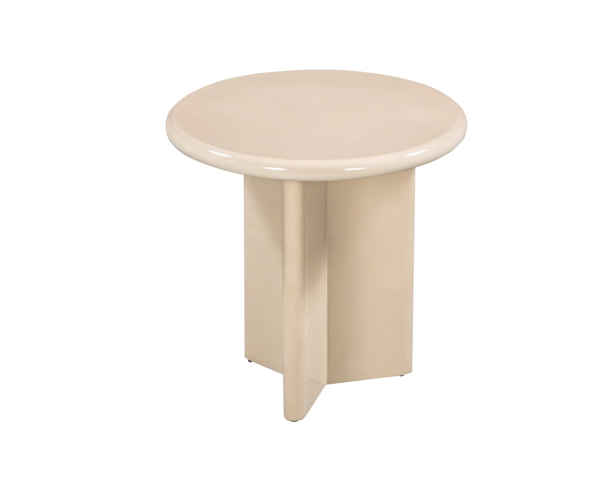 Panna Buff Enamel Side Table