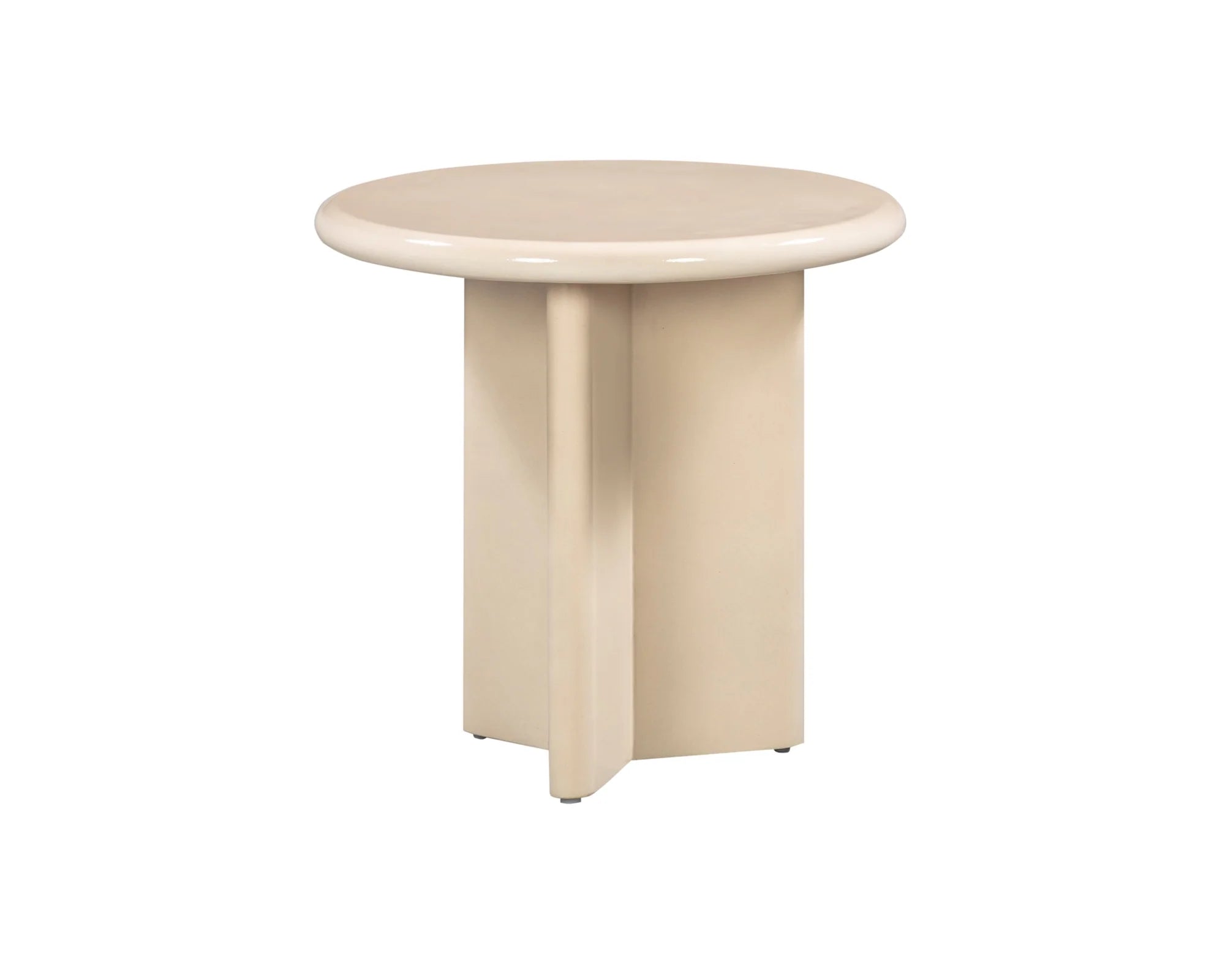 Panna Buff Enamel Side Table