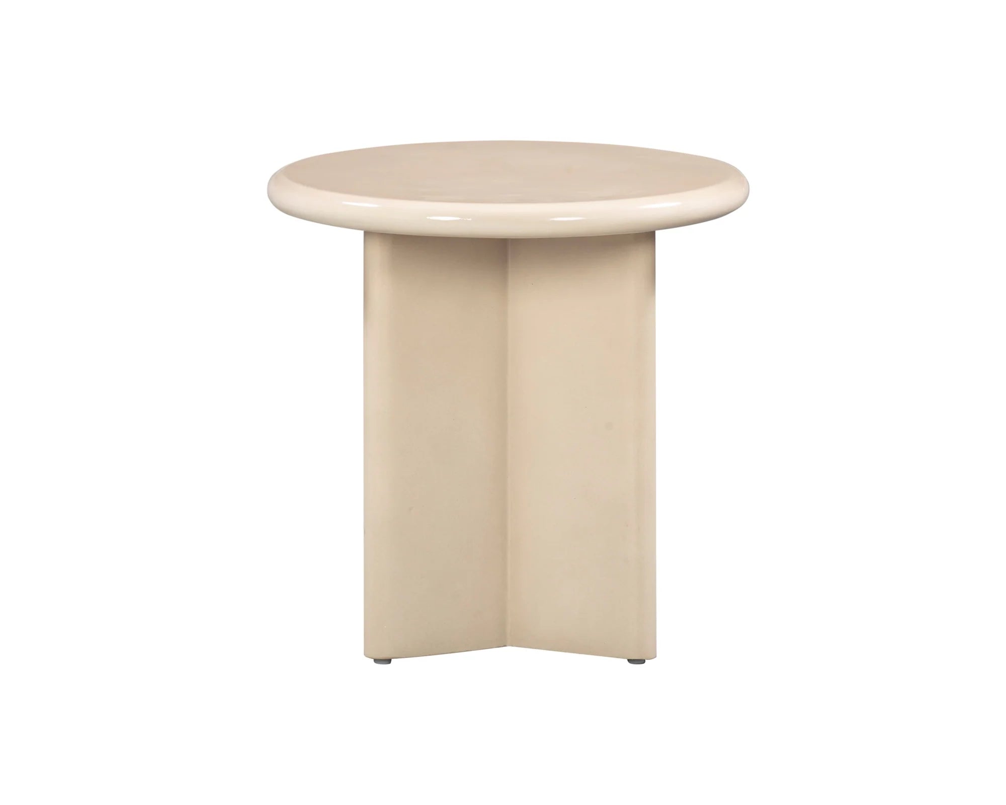 Panna Buff Enamel Side Table