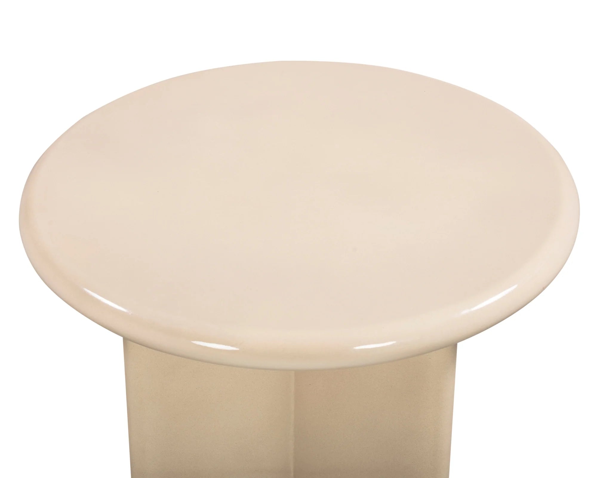 Panna Buff Enamel Side Table