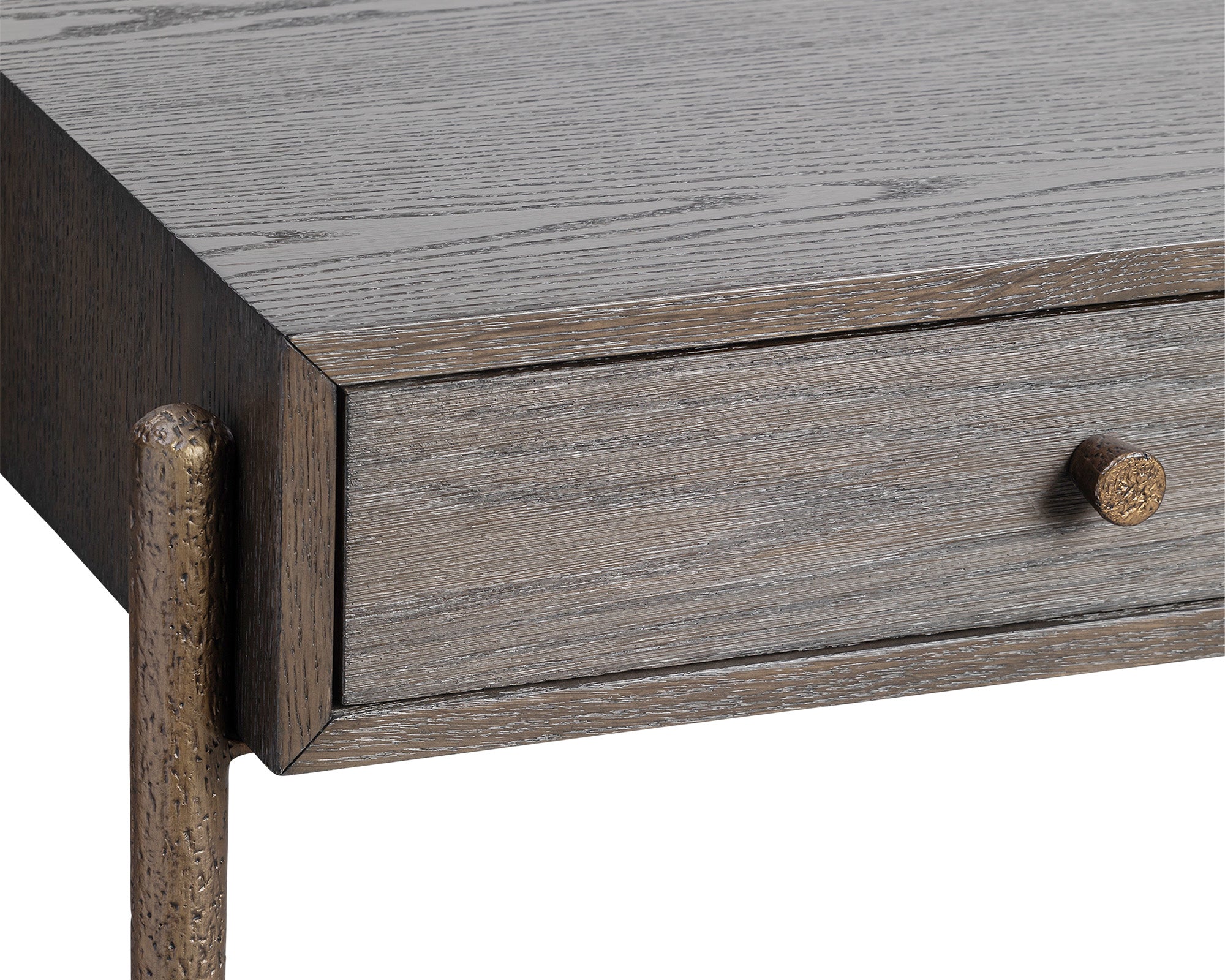 Nella Console Table - Dark Brushed Brown