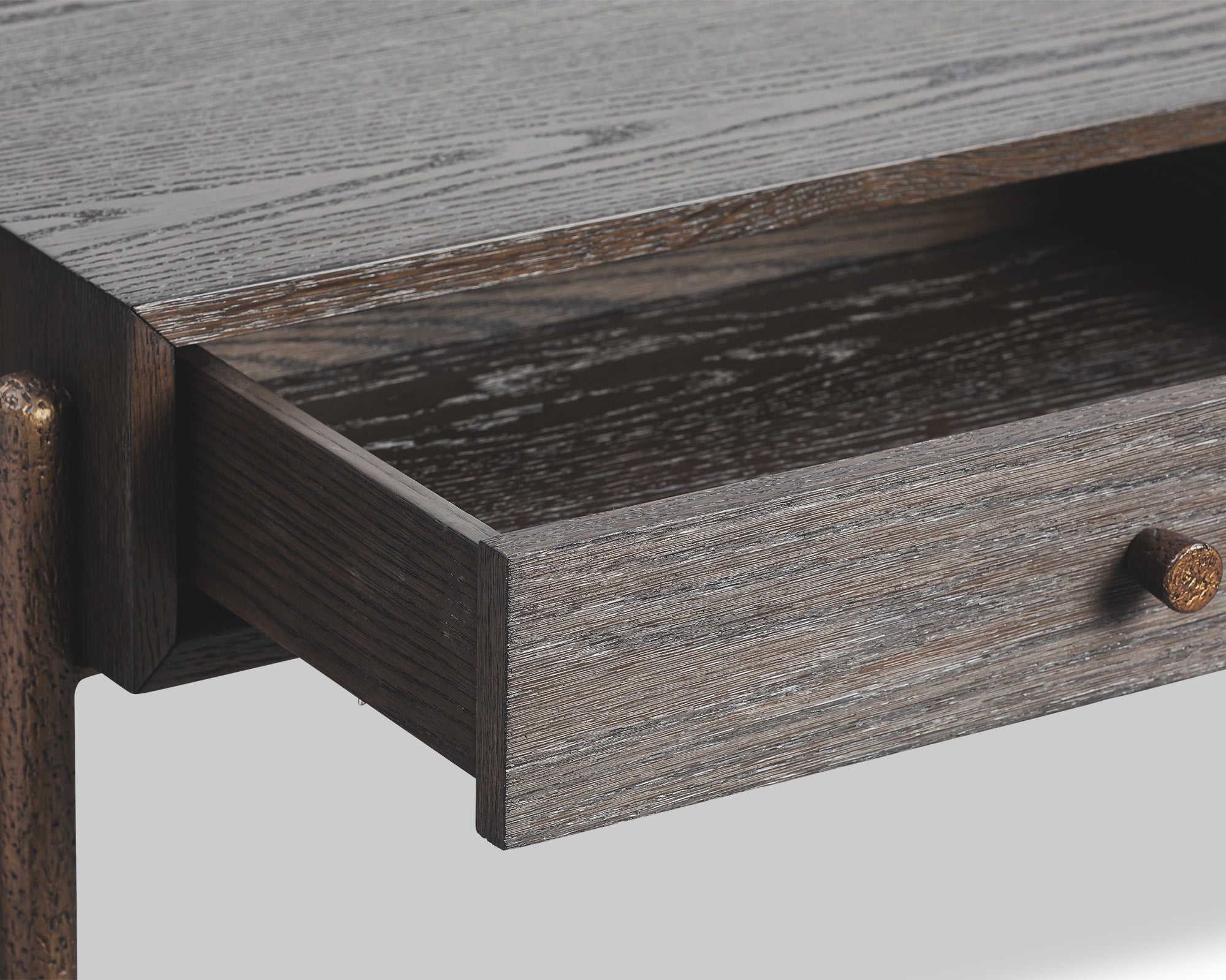 Nella Console Table - Dark Brushed Brown