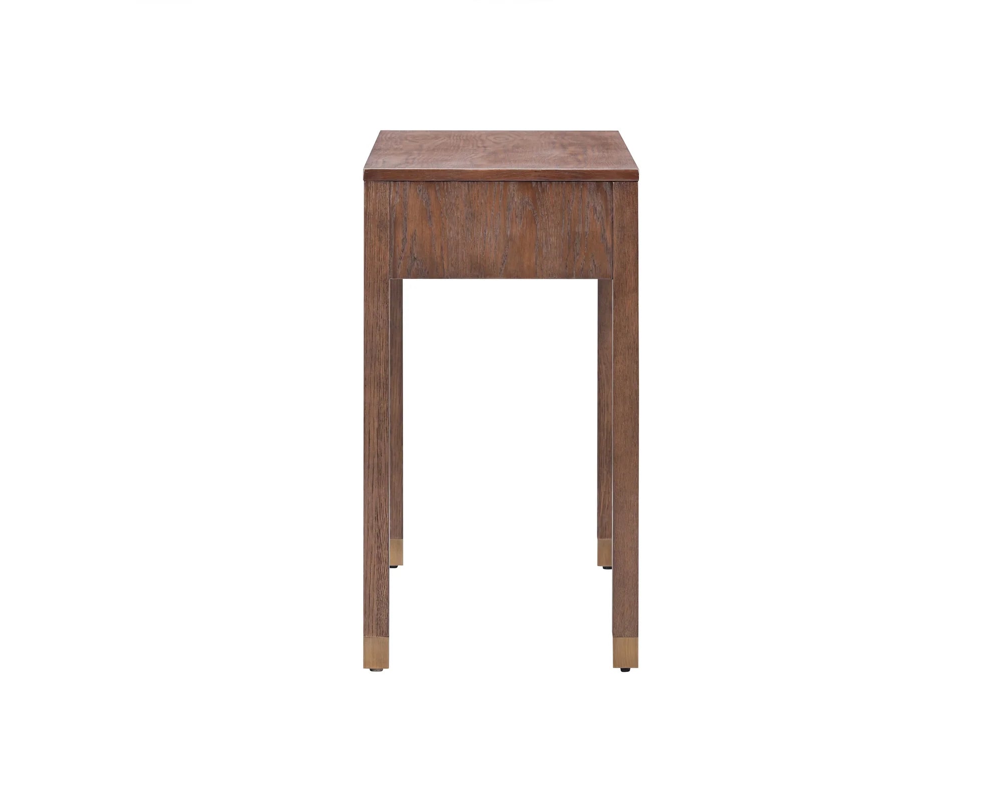 Alcudia Dark Brown Oak Wood & Antique Brass Dressing Table