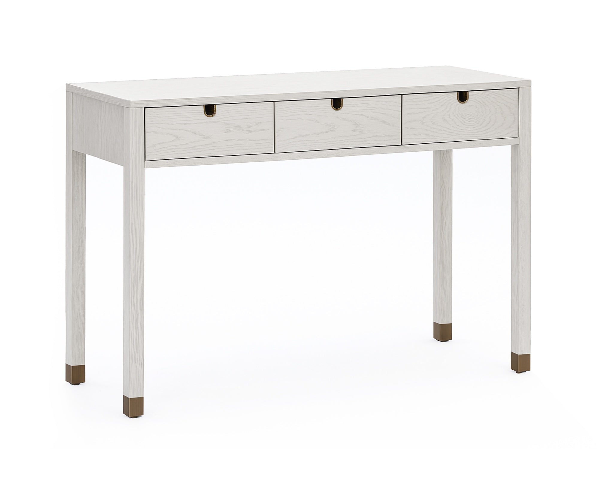 Alcudia Dressing Table - Ivory Brushed & Antique Brass