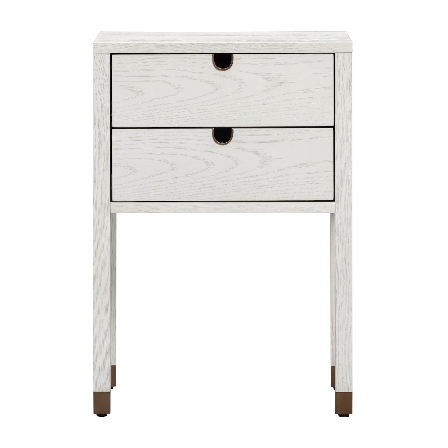 Alcudia Ivory Brushed & Antique Brass Bedside Table